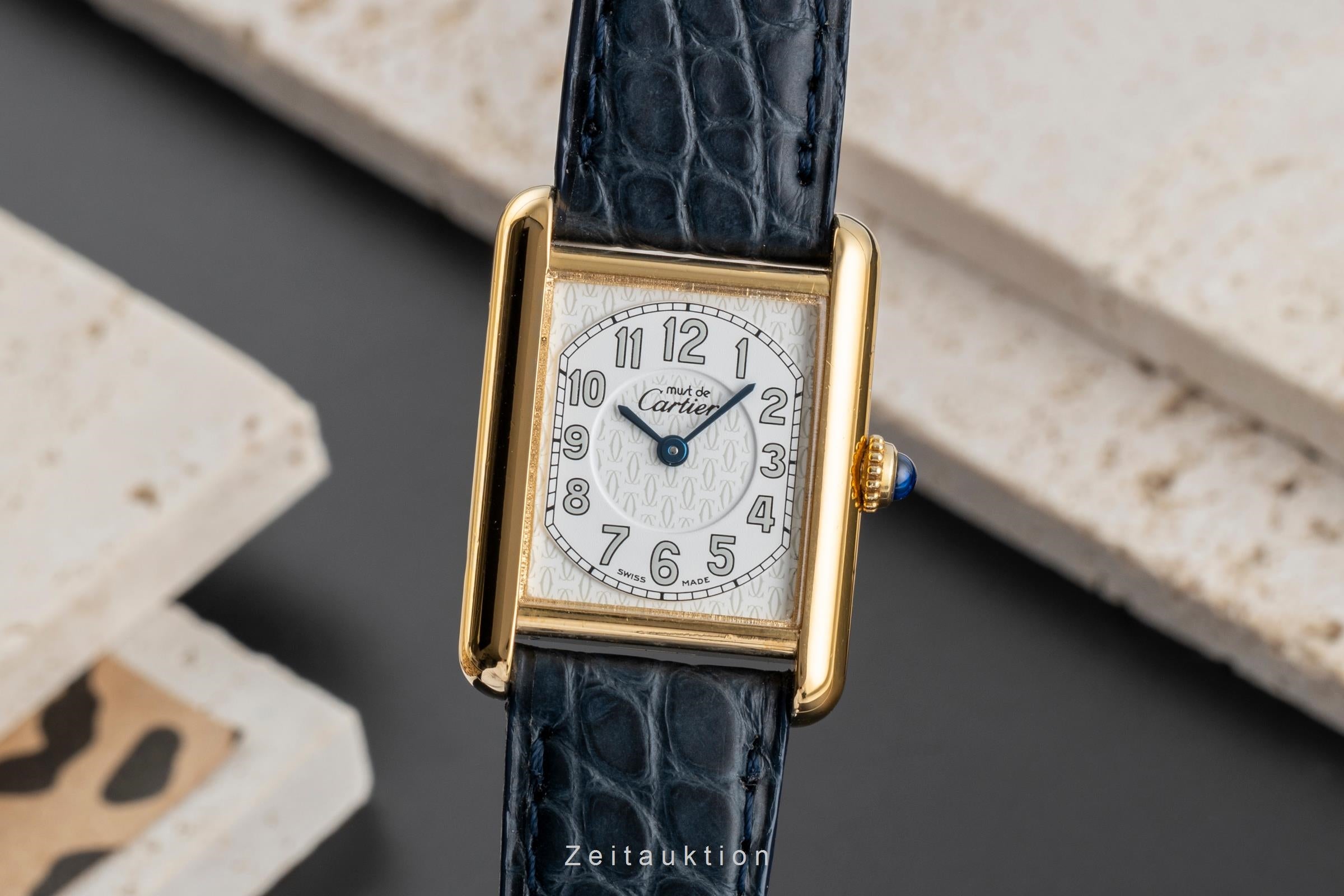 Cartier Tank argent doré quartz montre pour femmes W1013854  [2504077]