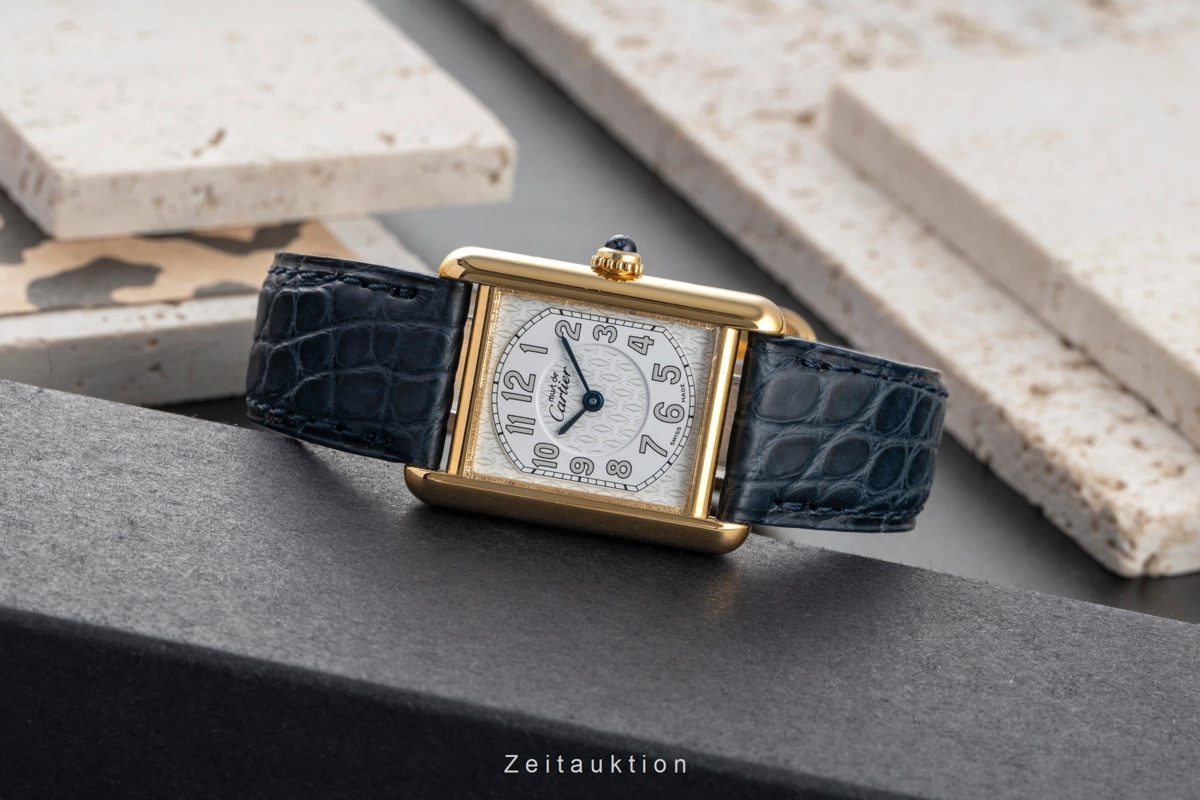 Cartier Tank argent doré quartz montre pour femmes W1013854  [2504077]