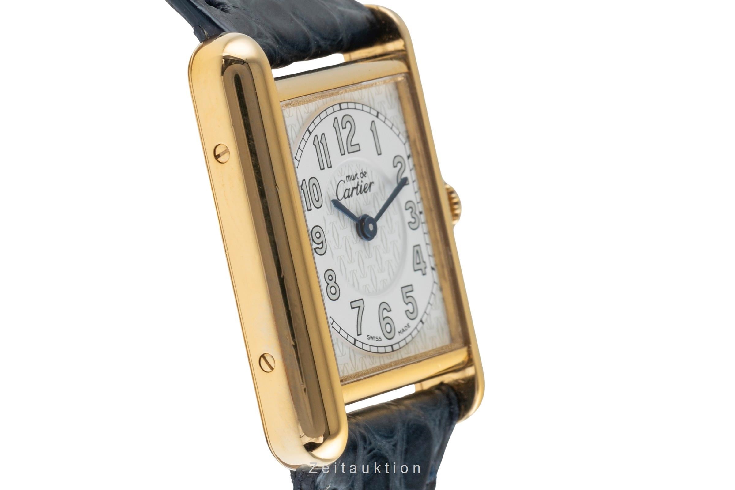 Cartier Tank argent doré quartz montre pour femmes W1013854  [2504077]