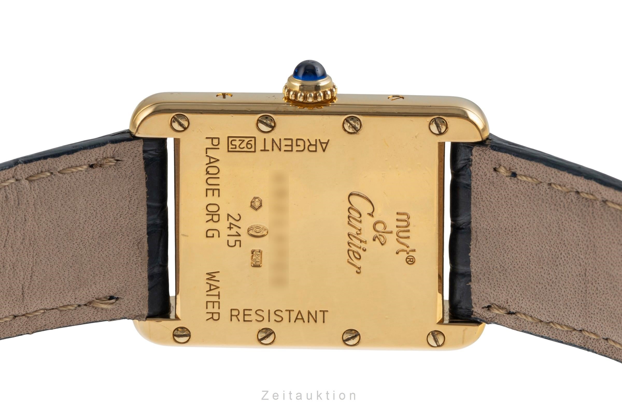 Cartier Tank argent doré quartz montre pour femmes W1013854  [2504077]