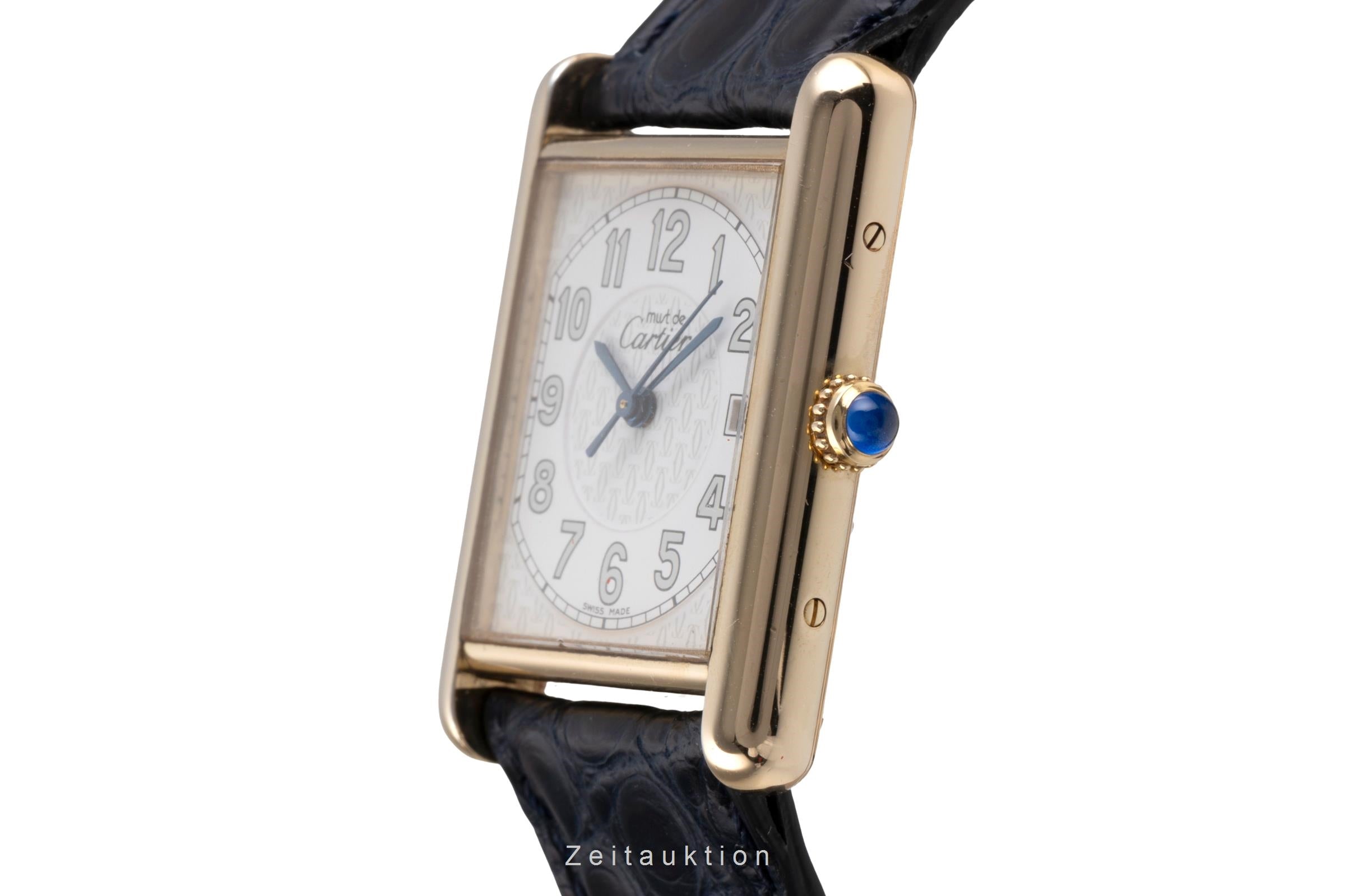 Cartier must Tank LM Silber vergoldet Quarz Herrenuhr Medium Ref. W1013954 2413 [2504078]