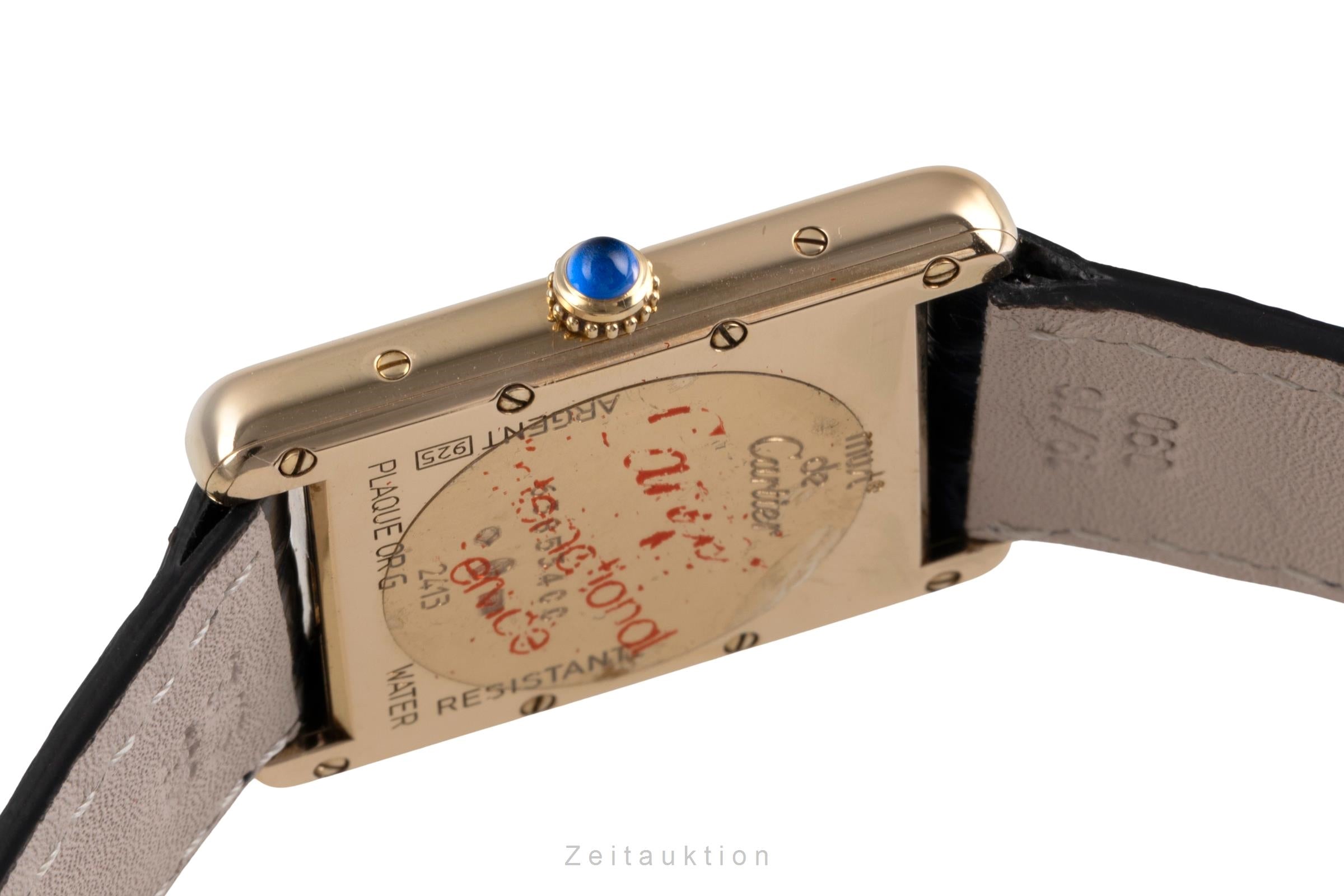 Cartier must Tank LM Silber vergoldet Quarz Herrenuhr Medium Ref. W1013954 2413 [2504078]