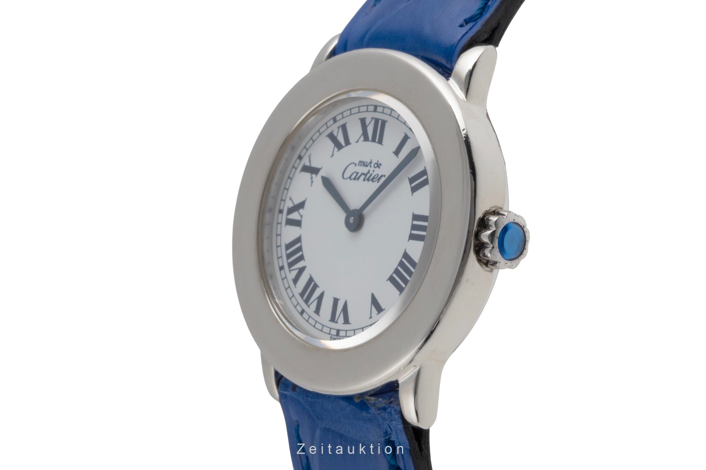 Cartier must de Cartier SM Ronde 925 Silber Quarz Damenuhr Ref. W1008643 1806 [2504079]