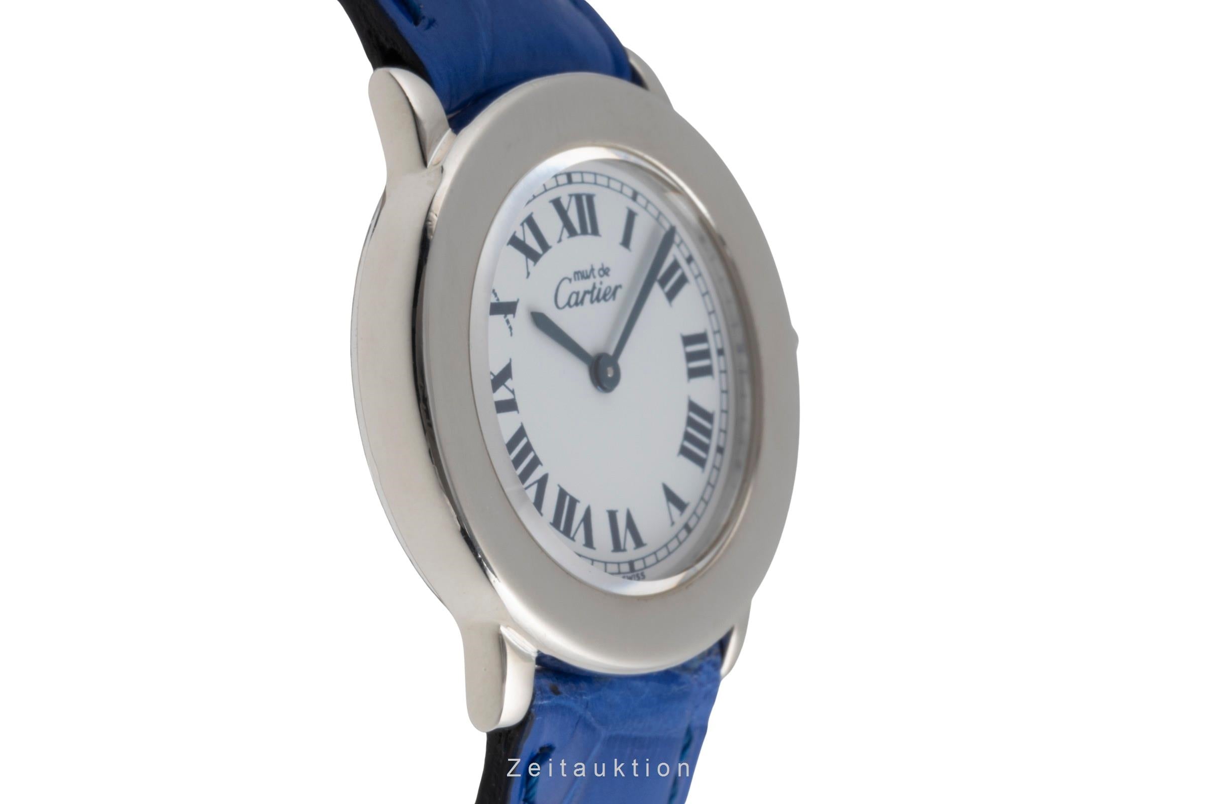 Cartier must de Cartier SM Ronde 925 Silber Quarz Damenuhr Ref. W1008643 1806 [2504079]