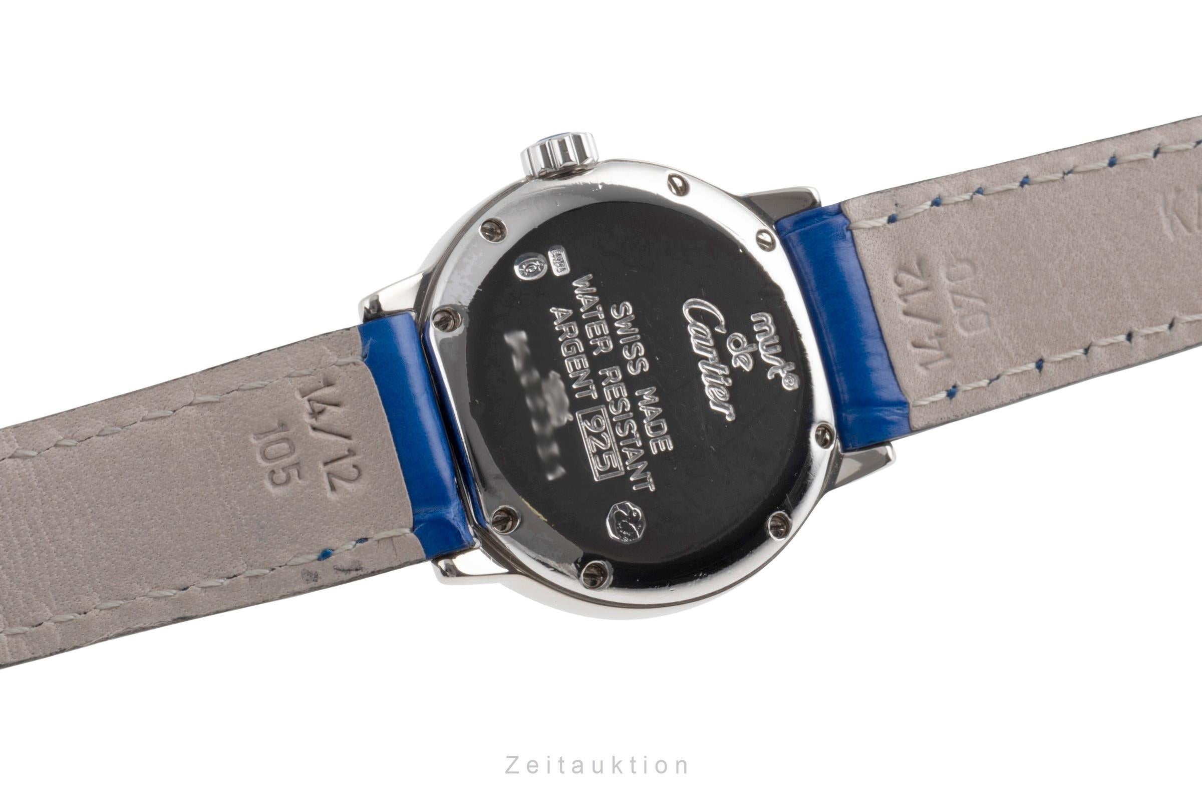 Cartier must de Cartier SM Ronde 925 Silber Quarz Damenuhr Ref. W1008643 1806 [2504079]