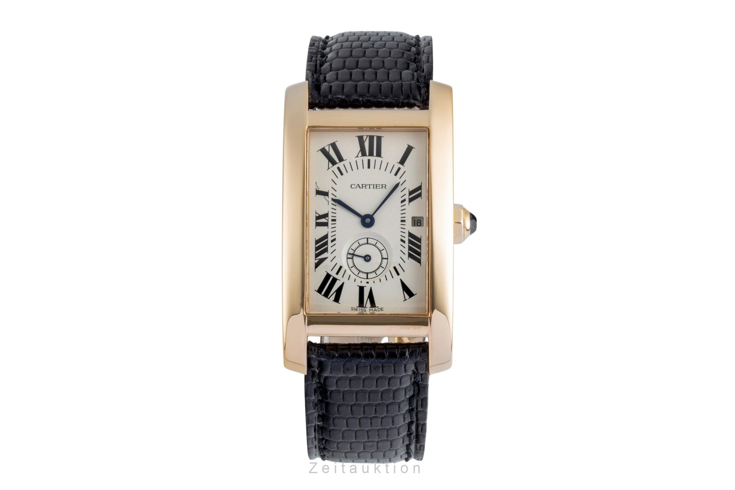 Cartier Tank Américaine or 18 ct quartz montre pour hommes 8012905  [2504080]