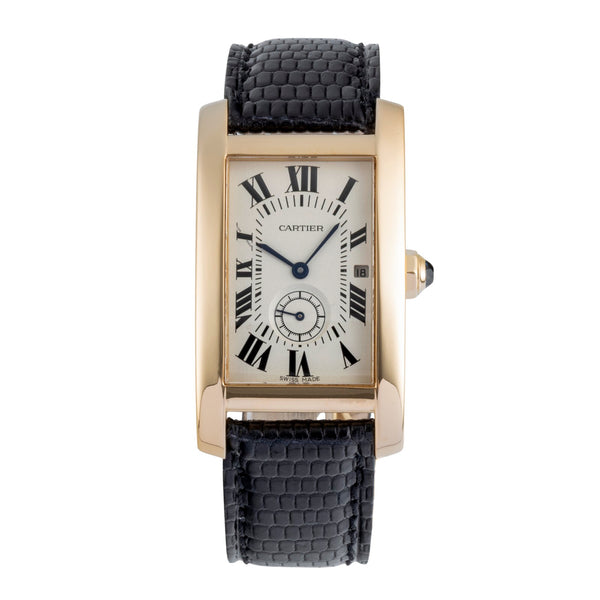 Cartier Tank Américaine or 18 ct quartz montre pour hommes 8012905  [2504080]
