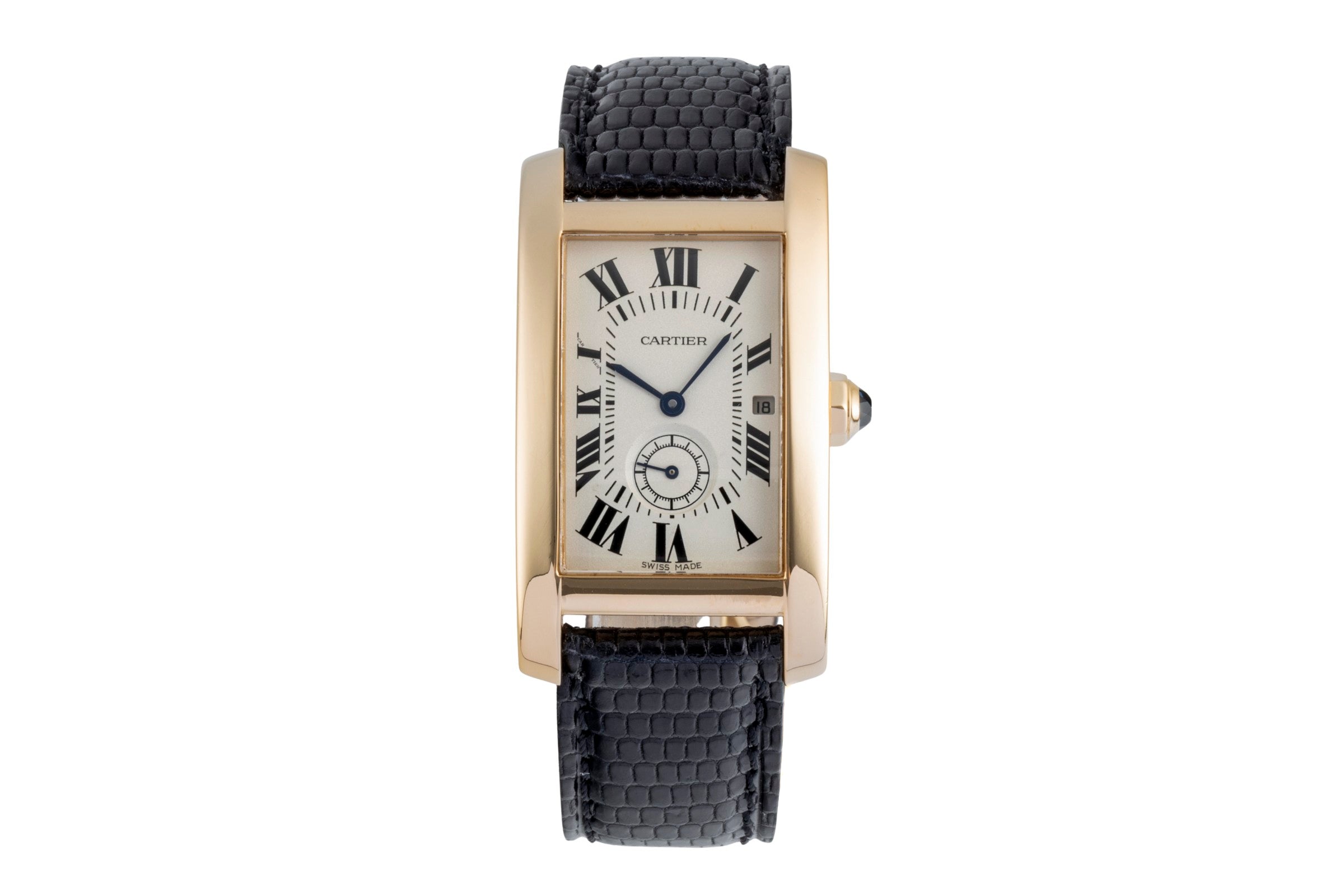 Cartier Tank Américaine or 18 ct quartz montre pour hommes 8012905  [2504080]