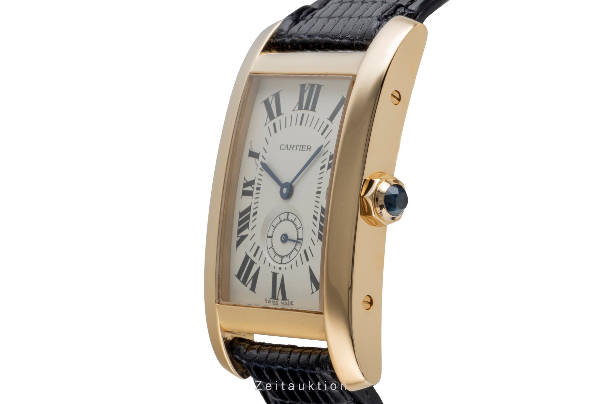 Cartier Tank Américaine or 18 ct quartz montre pour hommes 8012905  [2504080]