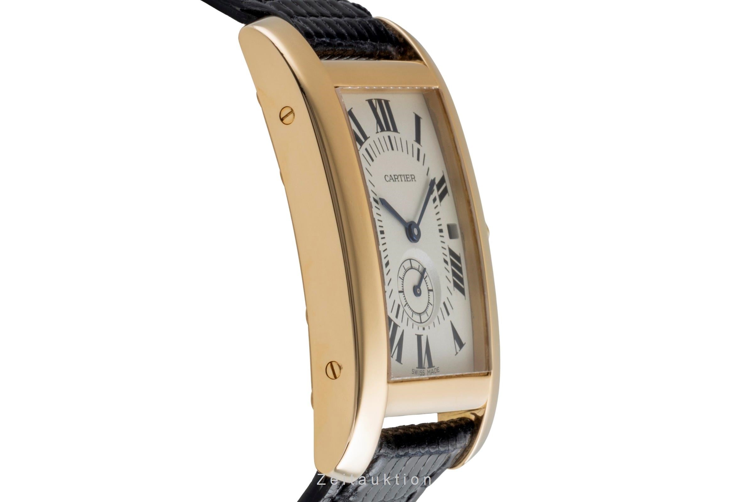 Cartier Tank Américaine or 18 ct quartz montre pour hommes 8012905  [2504080]