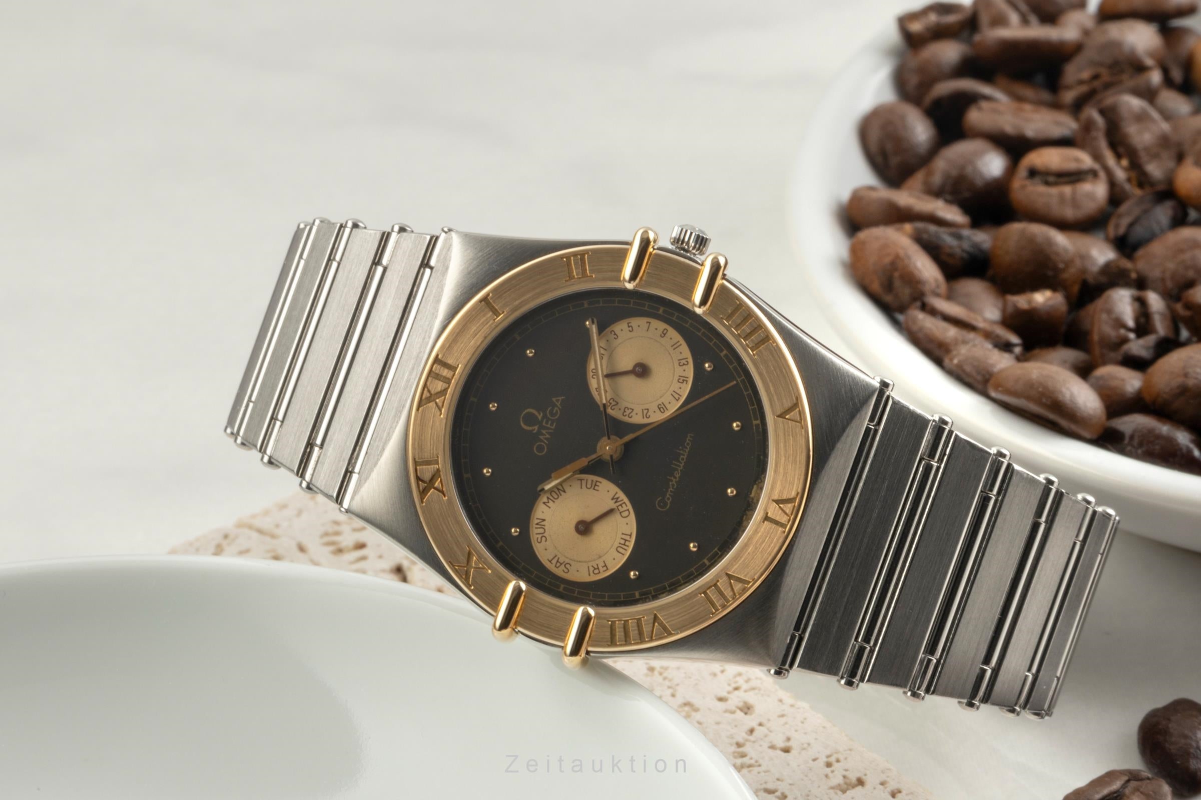 Omega Constellation acier / or  quartz montre pour hommes 396.1069  [2504081]