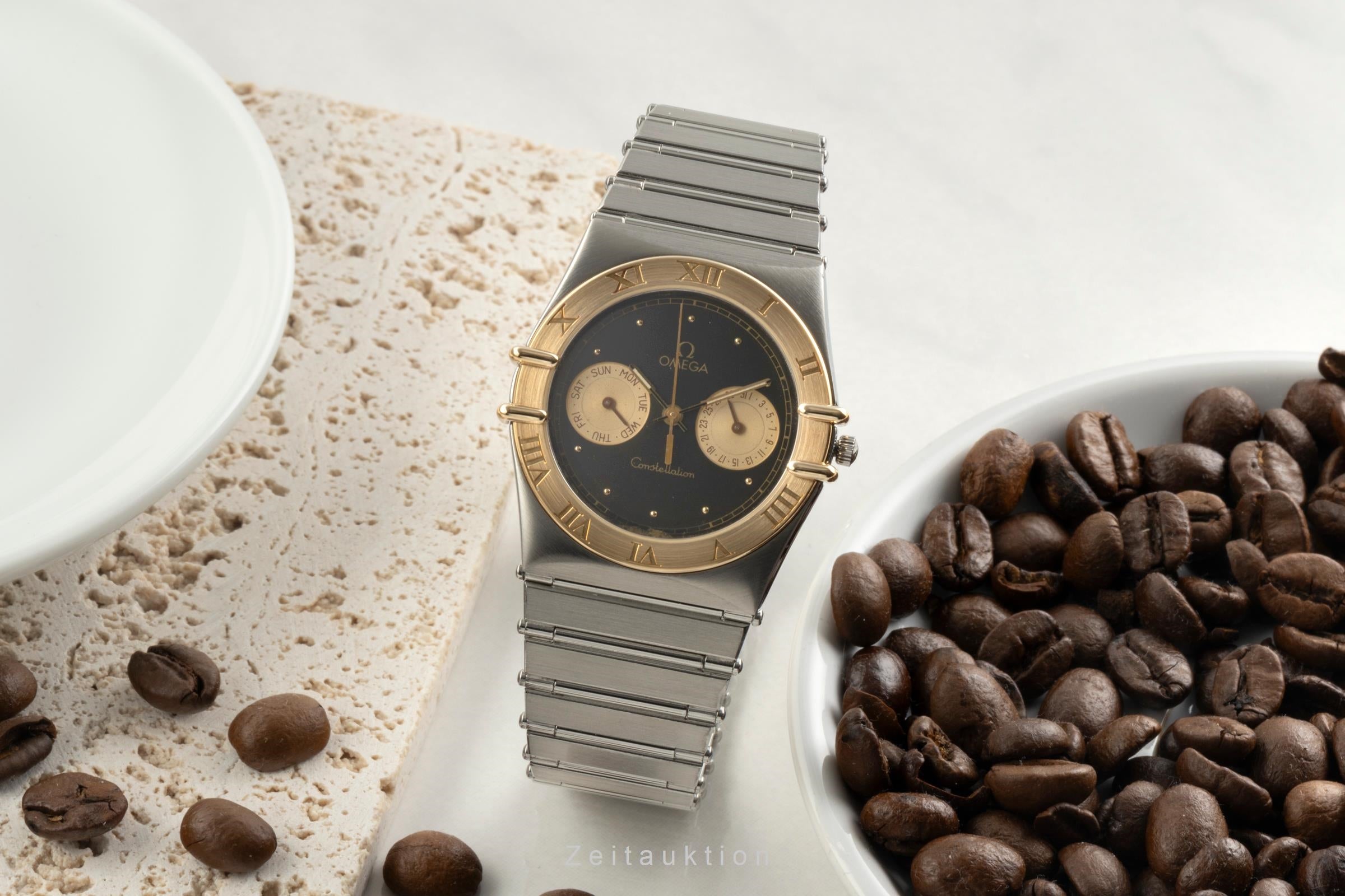 Omega Constellation acier / or  quartz montre pour hommes 396.1069  [2504081]