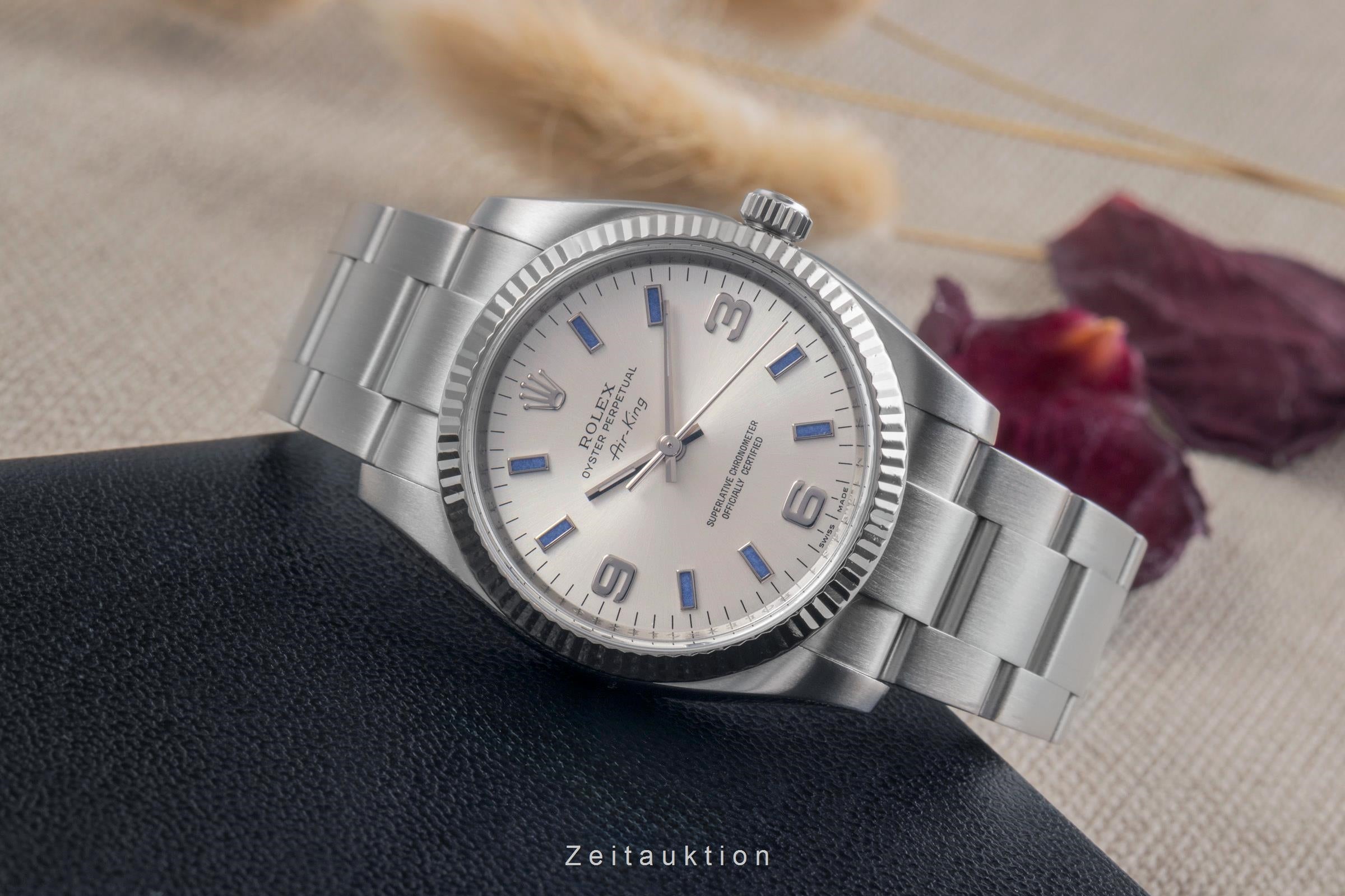 Rolex Air King Stahl / Weissgold Automatik Herren Oyster Ref.114234 Papiere 2008 [2504089]