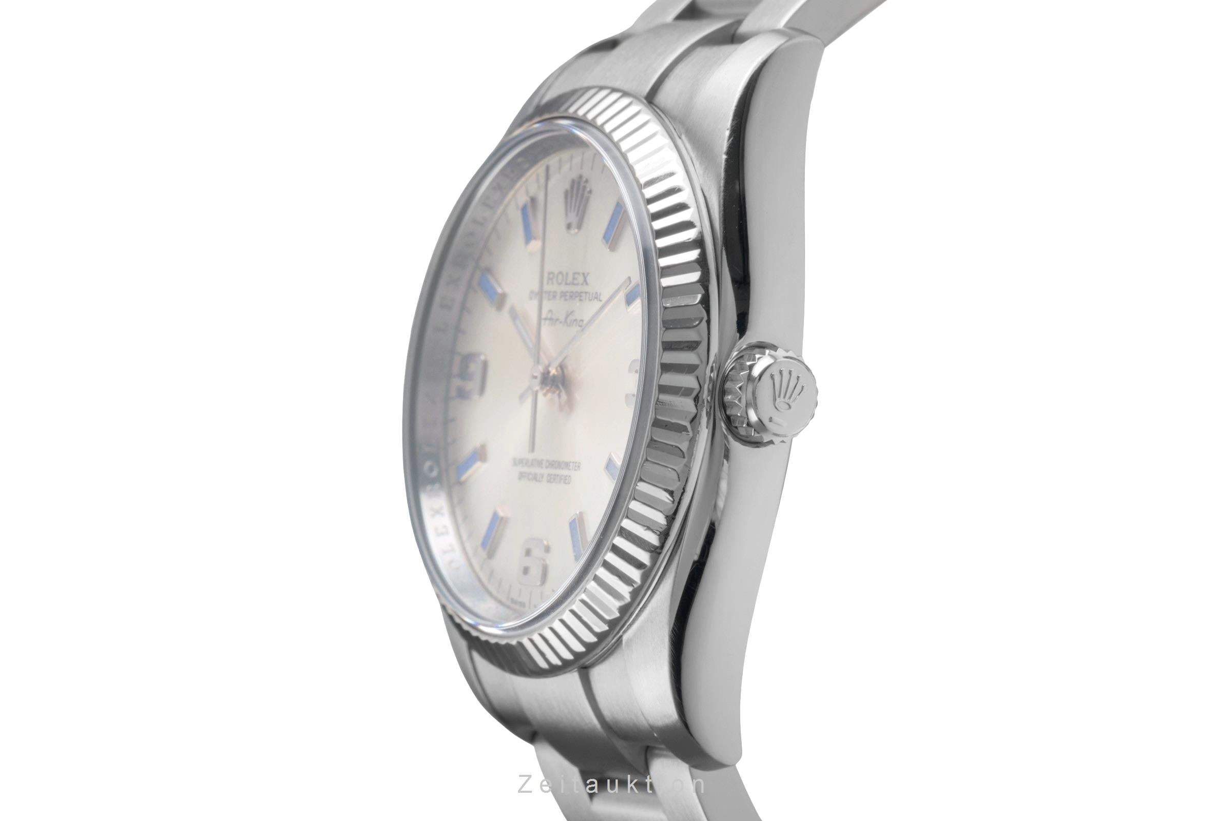 Rolex Air King Stahl / Weissgold Automatik Herren Oyster Ref.114234 Papiere 2008 [2504089]