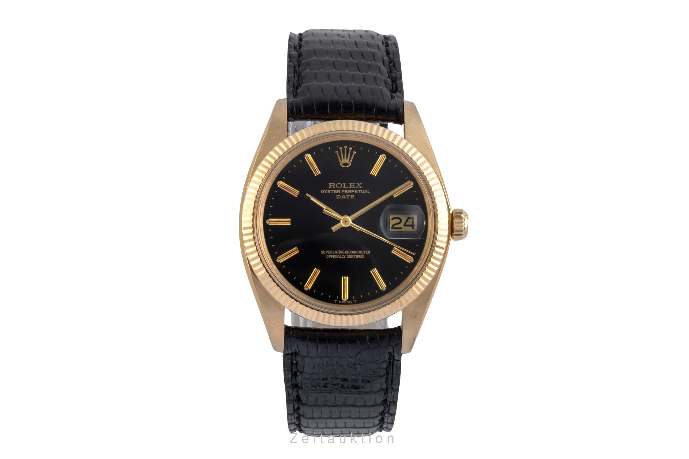 Rolex Date 18 ct gold automatic men's watch 1503 Vintage  [2504096]