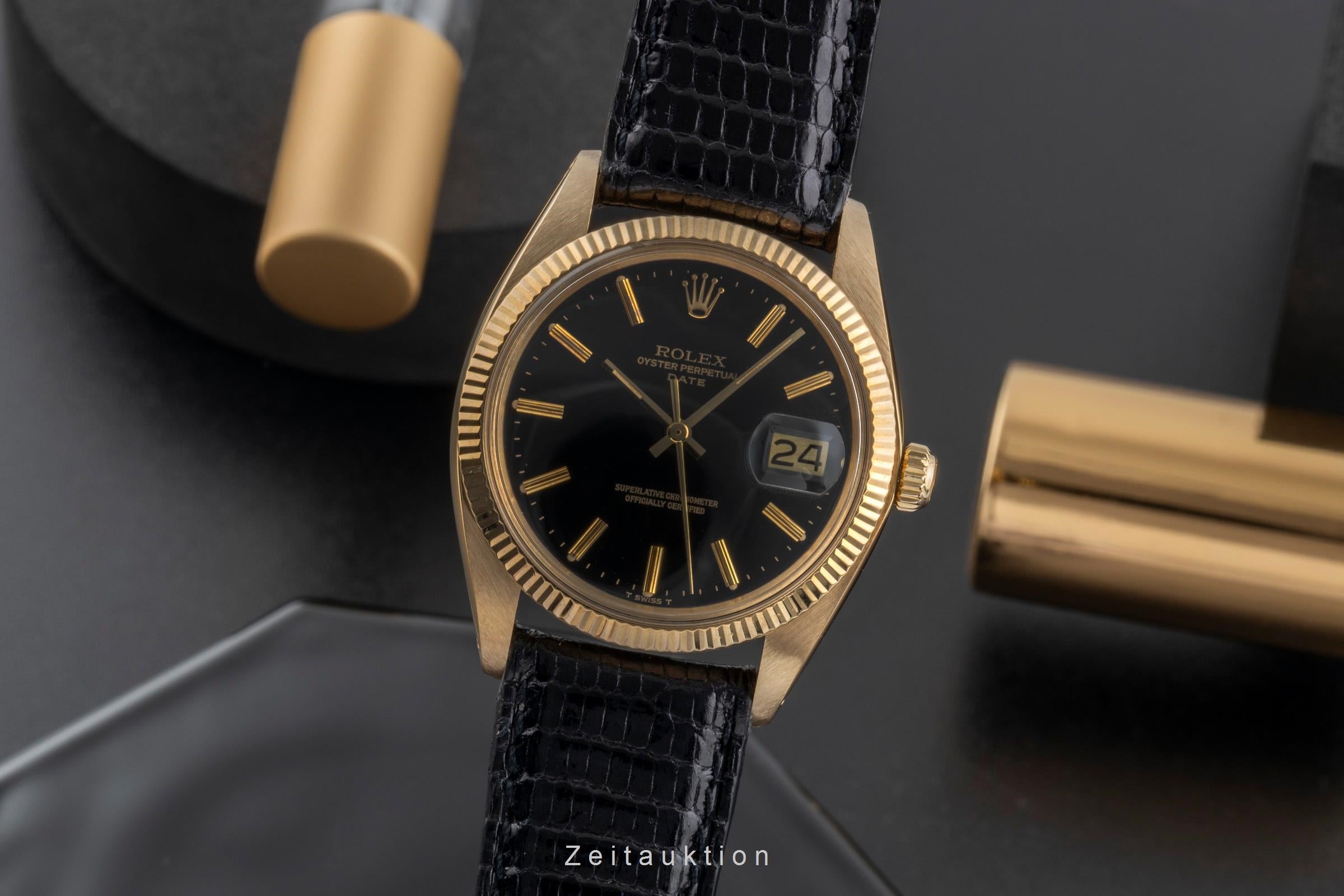 Rolex Date 18 ct gold automatic men's watch 1503 Vintage  [2504096]