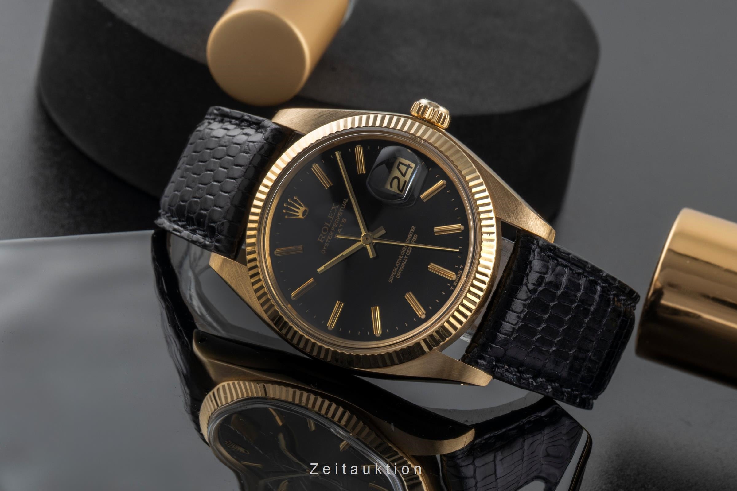 Rolex Date 18 ct gold automatic men's watch 1503 Vintage  [2504096]