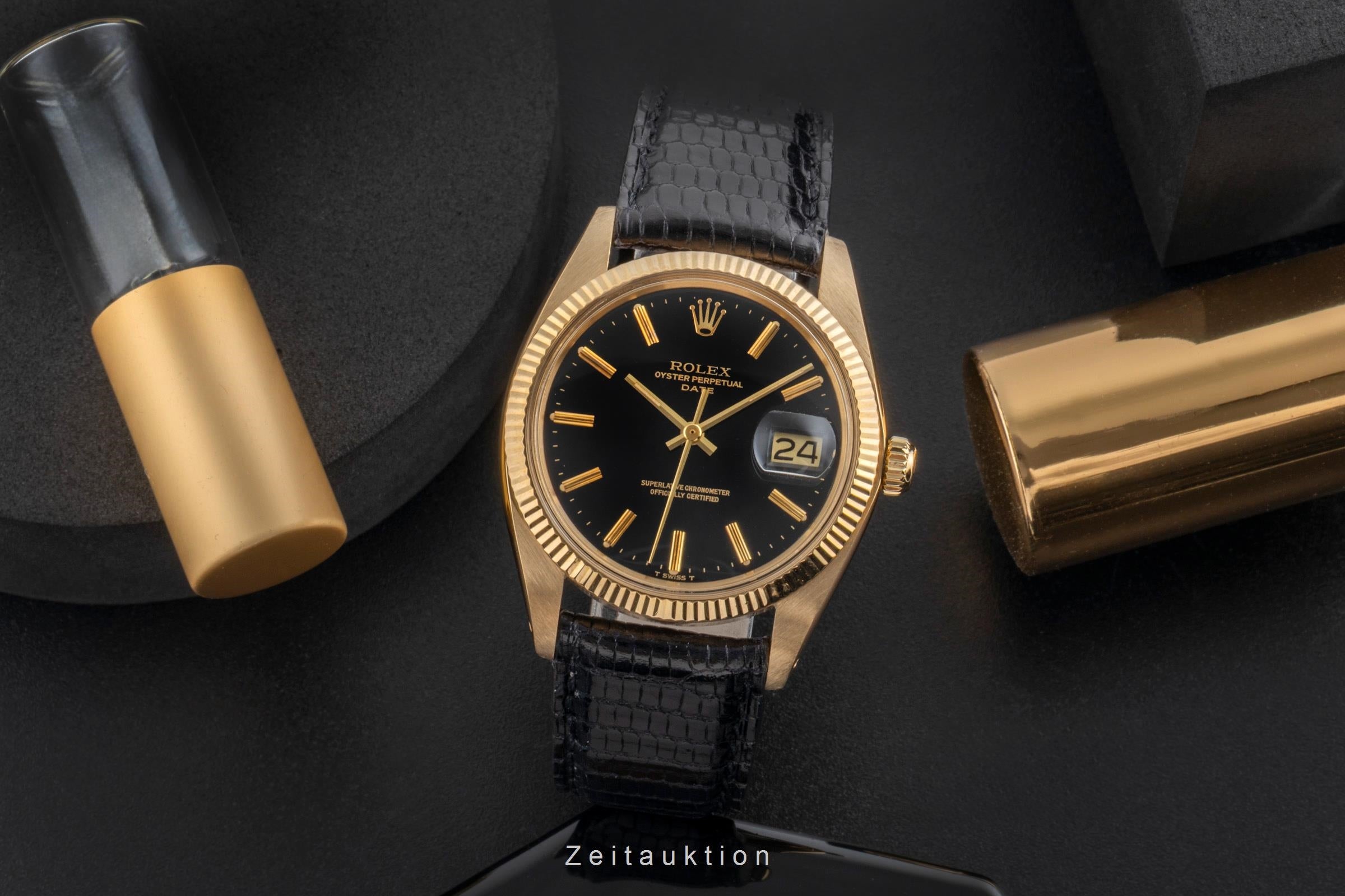 Rolex Date 18 ct gold automatic men's watch 1503 Vintage  [2504096]