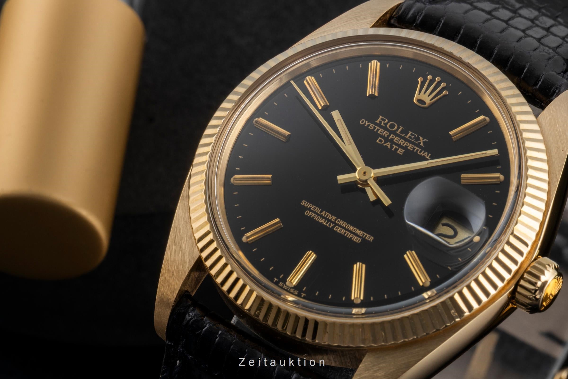 Rolex Date 18 ct gold automatic men's watch 1503 Vintage  [2504096]