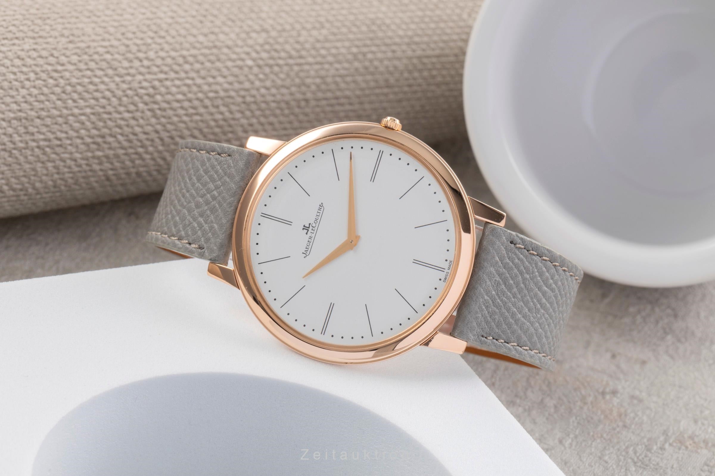 Jaeger LeCoultre Master Ultra Thin oro rosado de 18 quilates cuerda manual reloj para caballeros Q1292520  120.2.79  [2504104]