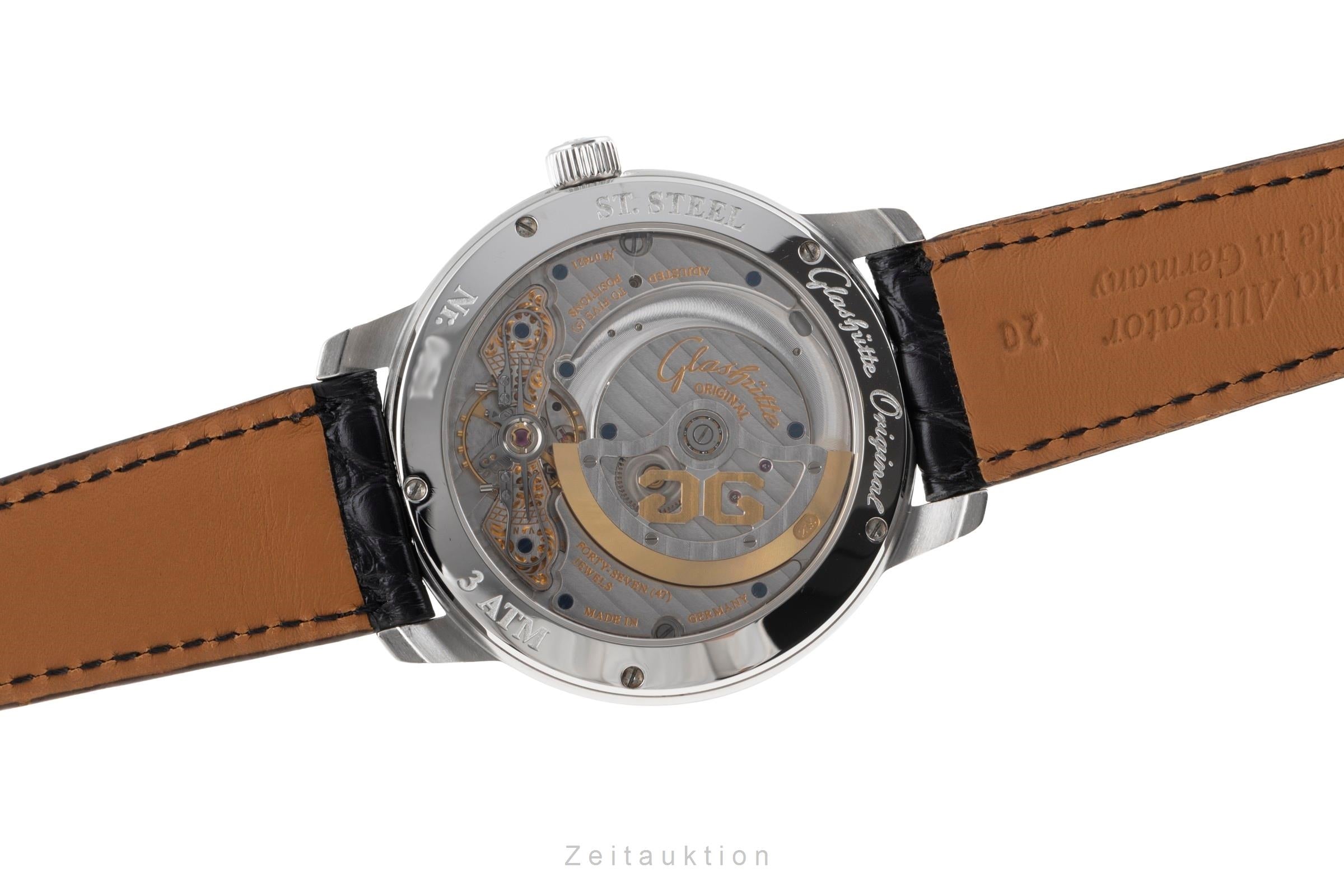 Glashütte PanoMaticLunar steel automatic men's watch 90-02-36-12-05  [2504105]