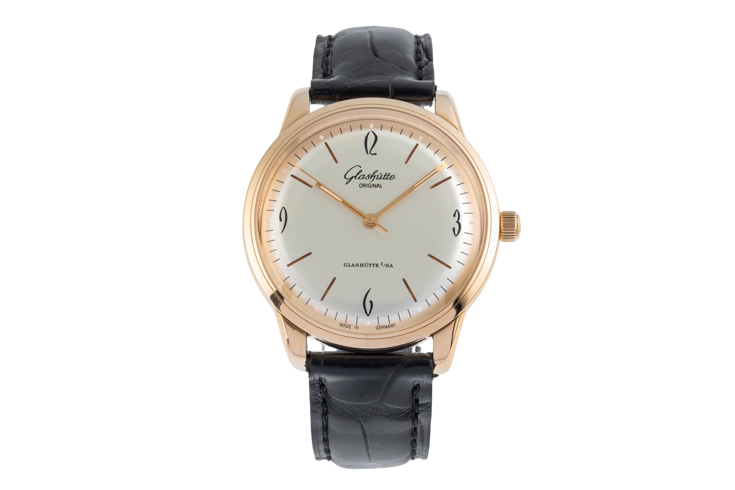 Glashütte Sixties 18k Gold Automatik Herrenuhr 1-39-52-01-01-04 B&P NP: 14100,-€ [2504107]