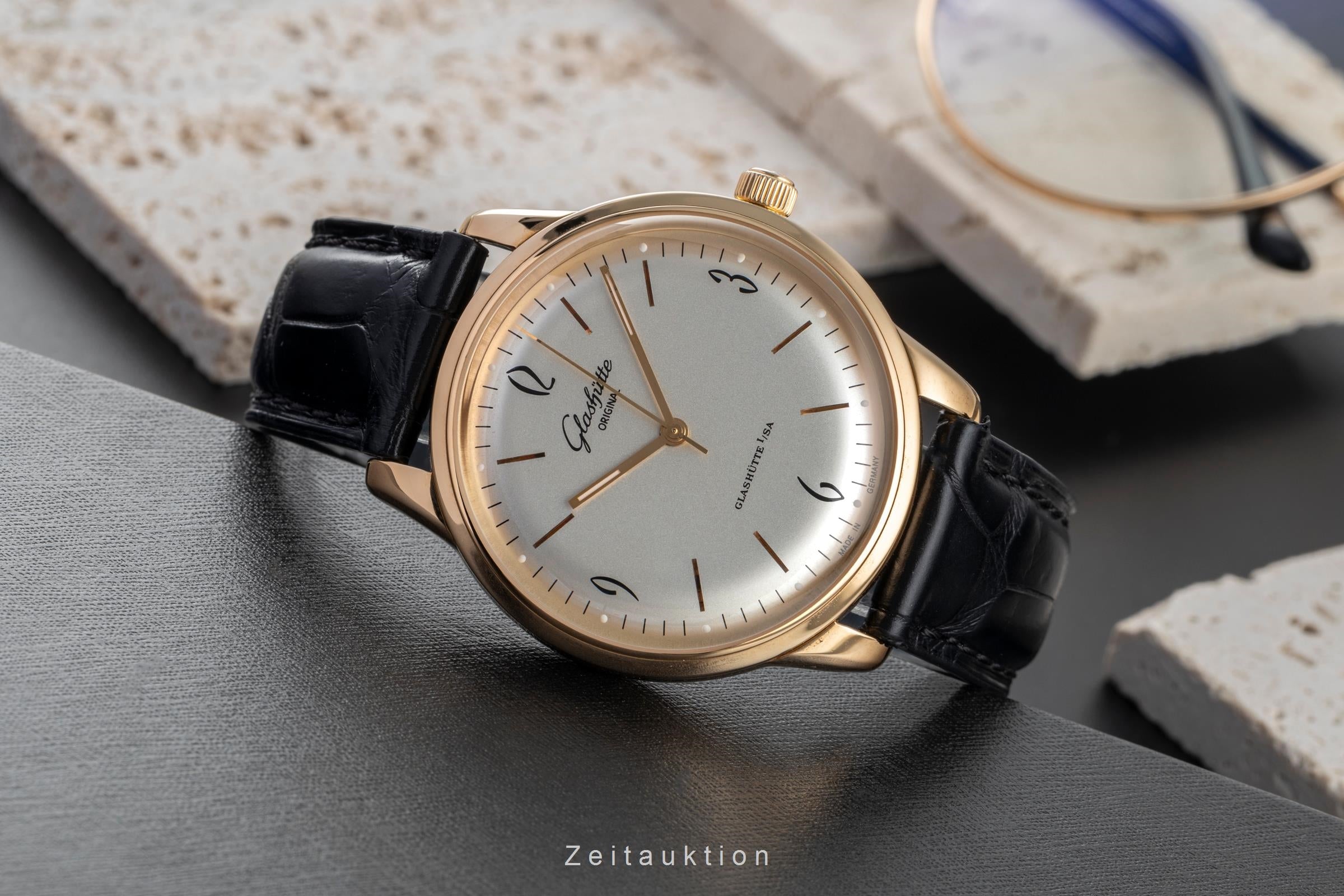 Glashütte Sixties 18k Gold Automatik Herrenuhr 1-39-52-01-01-04 B&P NP: 14100,-€ [2504107]