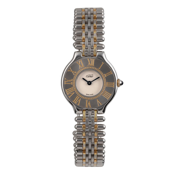 Cartier Ligne 21 acciaio / dorato quarzo orologio da donna  [2504118]