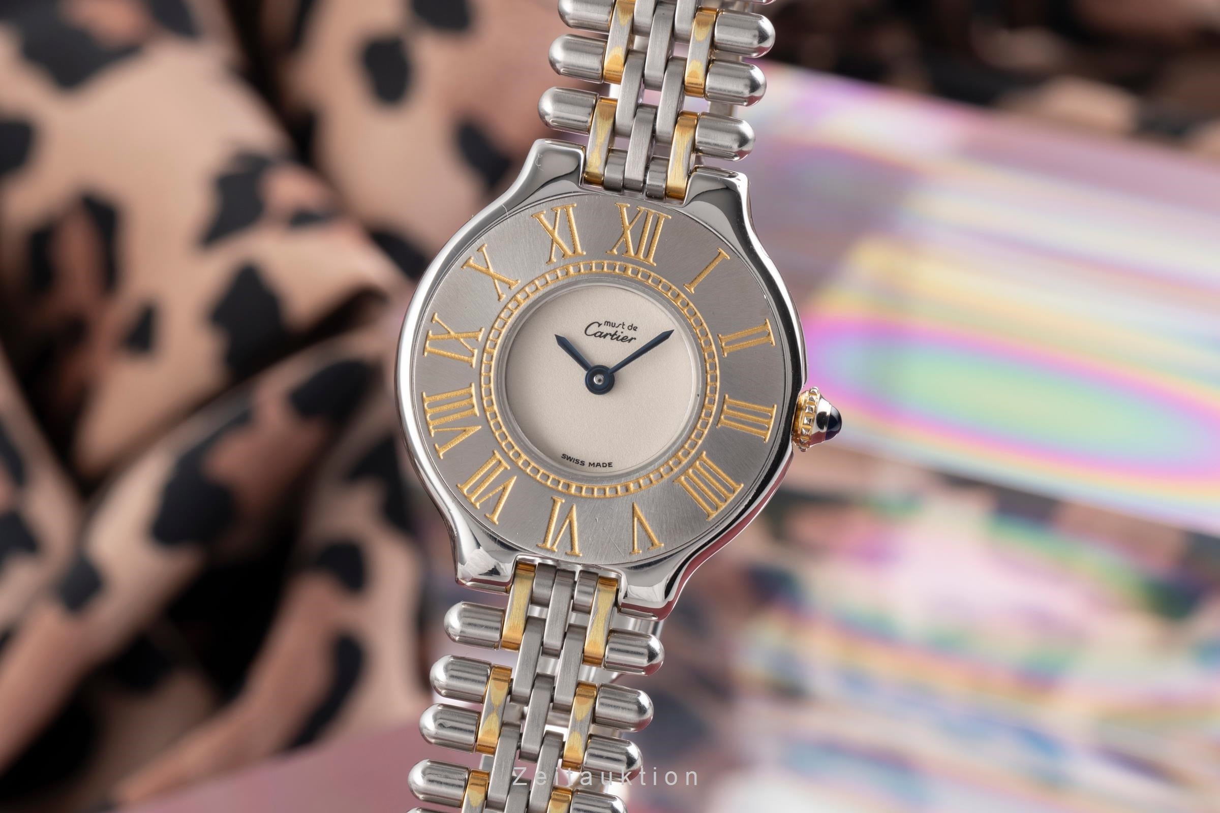 Cartier Ligne 21 acier / doré quartz montre pour femmes  [2504118]