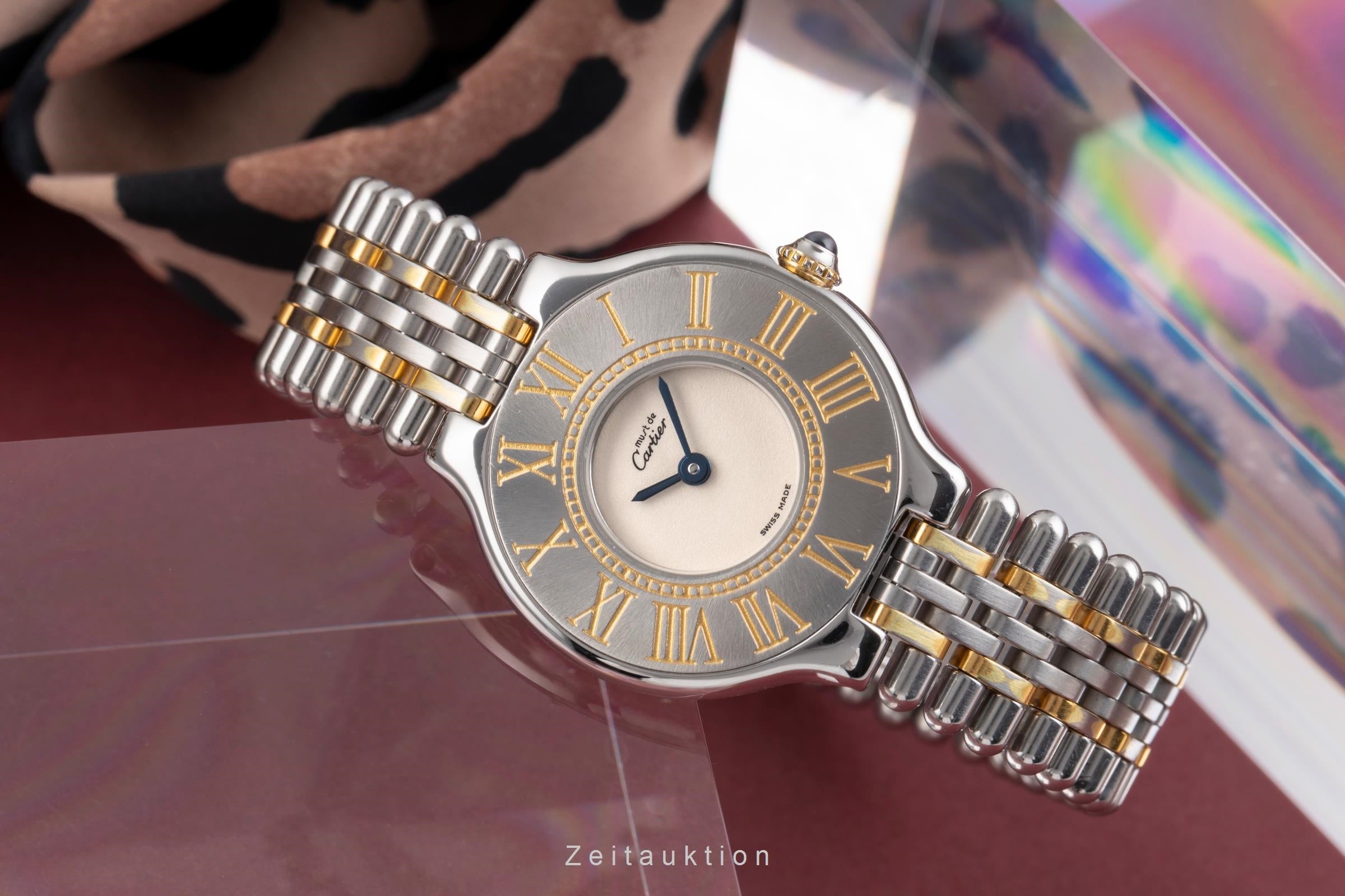 Cartier Ligne 21 Stahl vergoldet Quarz 690 2504118