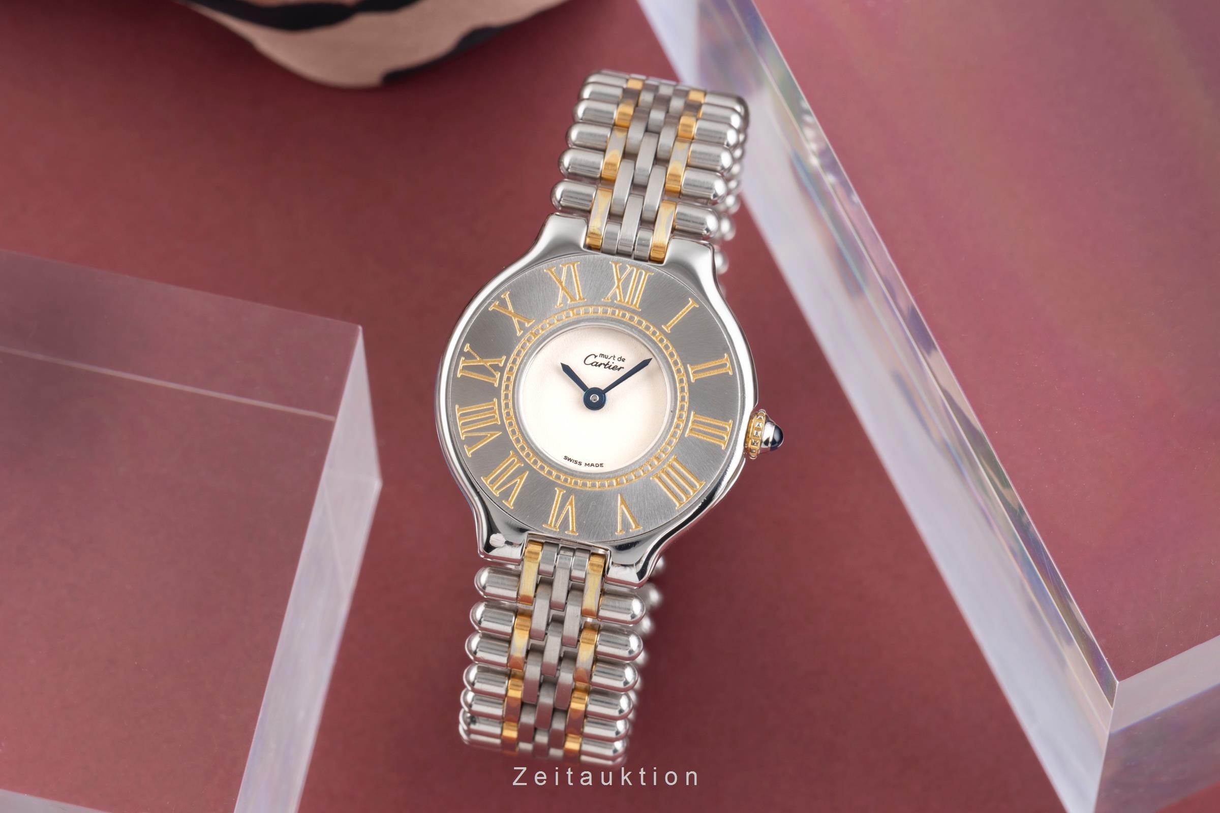 Cartier Ligne 21 acciaio / dorato quarzo orologio da donna  [2504118]