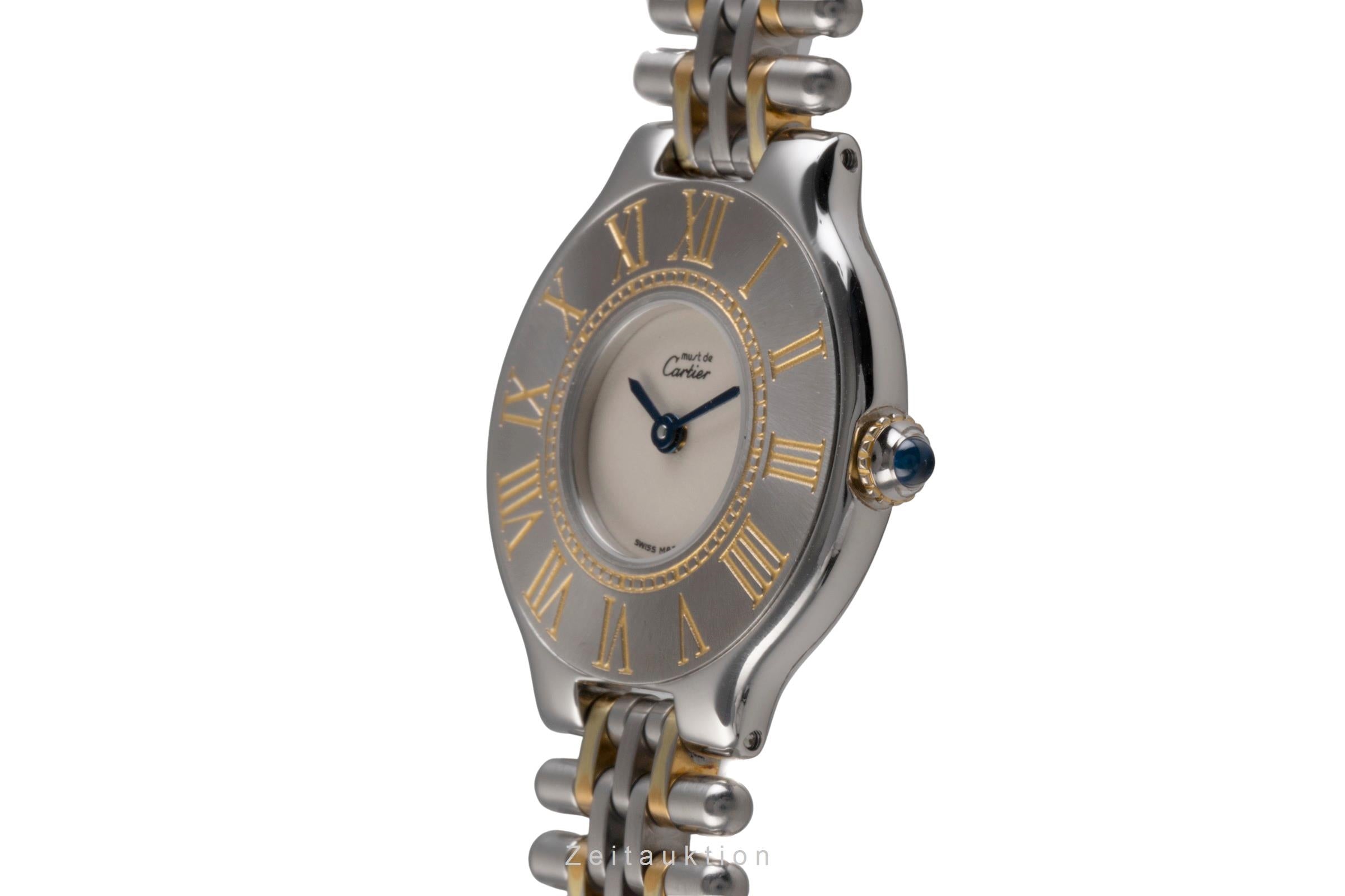 Cartier Ligne 21 acciaio / dorato quarzo orologio da donna  [2504118]
