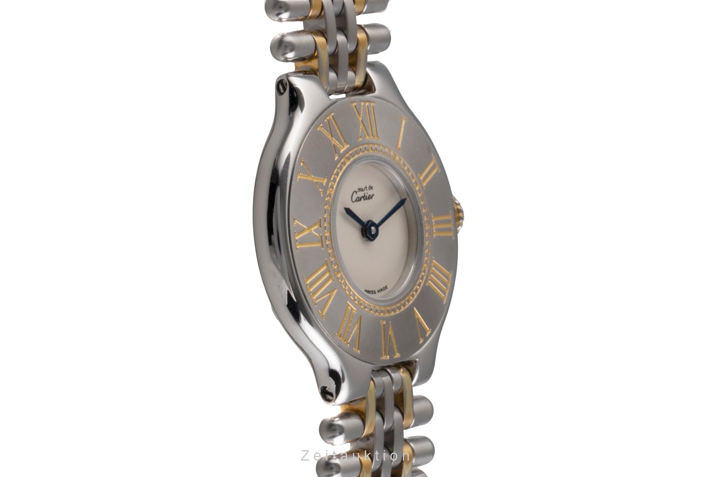 Cartier Ligne 21 acciaio / dorato quarzo orologio da donna  [2504118]