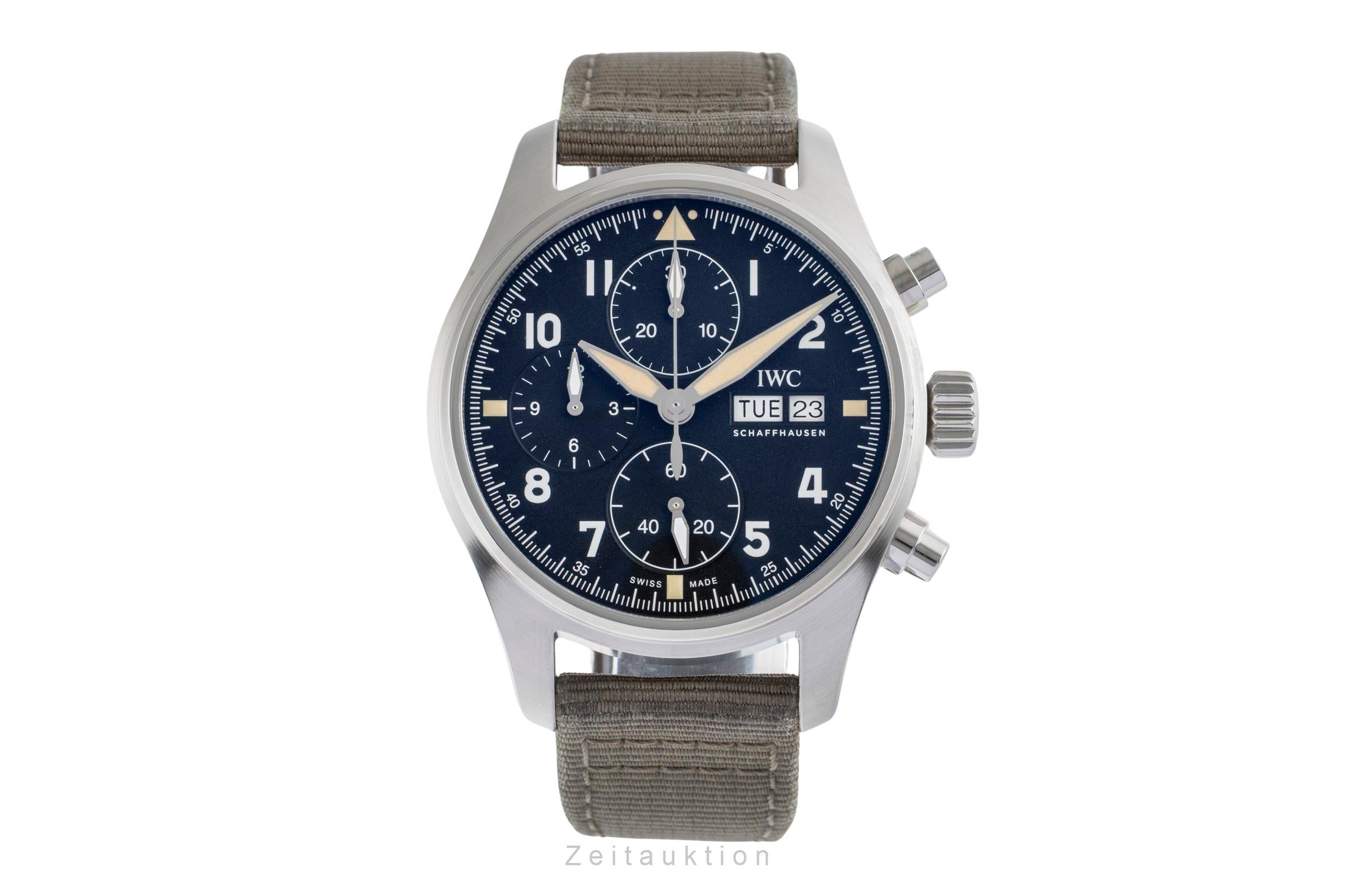 IWC Fliegerchronograph cronografo acciaio automatismo orologio da uomo IW387901 LP: 7300EUR  [2504136]