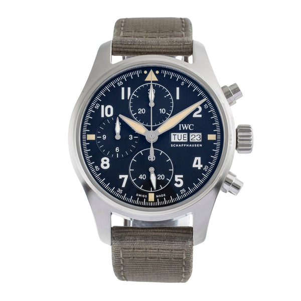 IWC Fliegerchronograph cronografo acciaio automatismo orologio da uomo IW387901 LP: 7300EUR  [2504136]