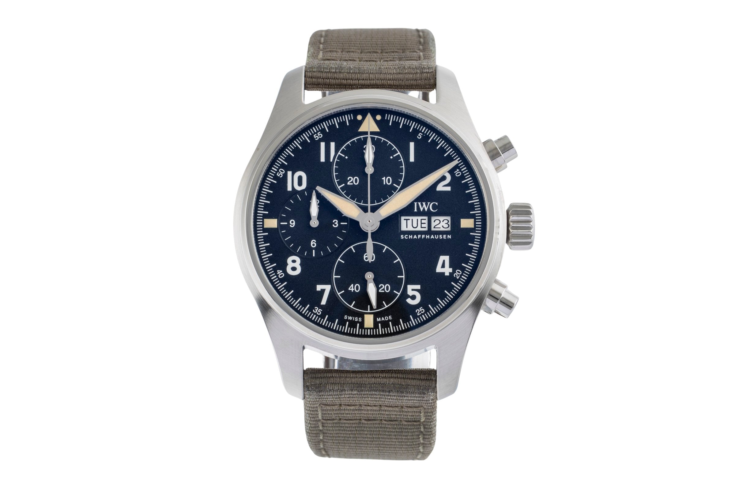 IWC Fliegerchronograph chronograph steel automatic men's watch IW387901 LP: 7300EUR  [2504136]