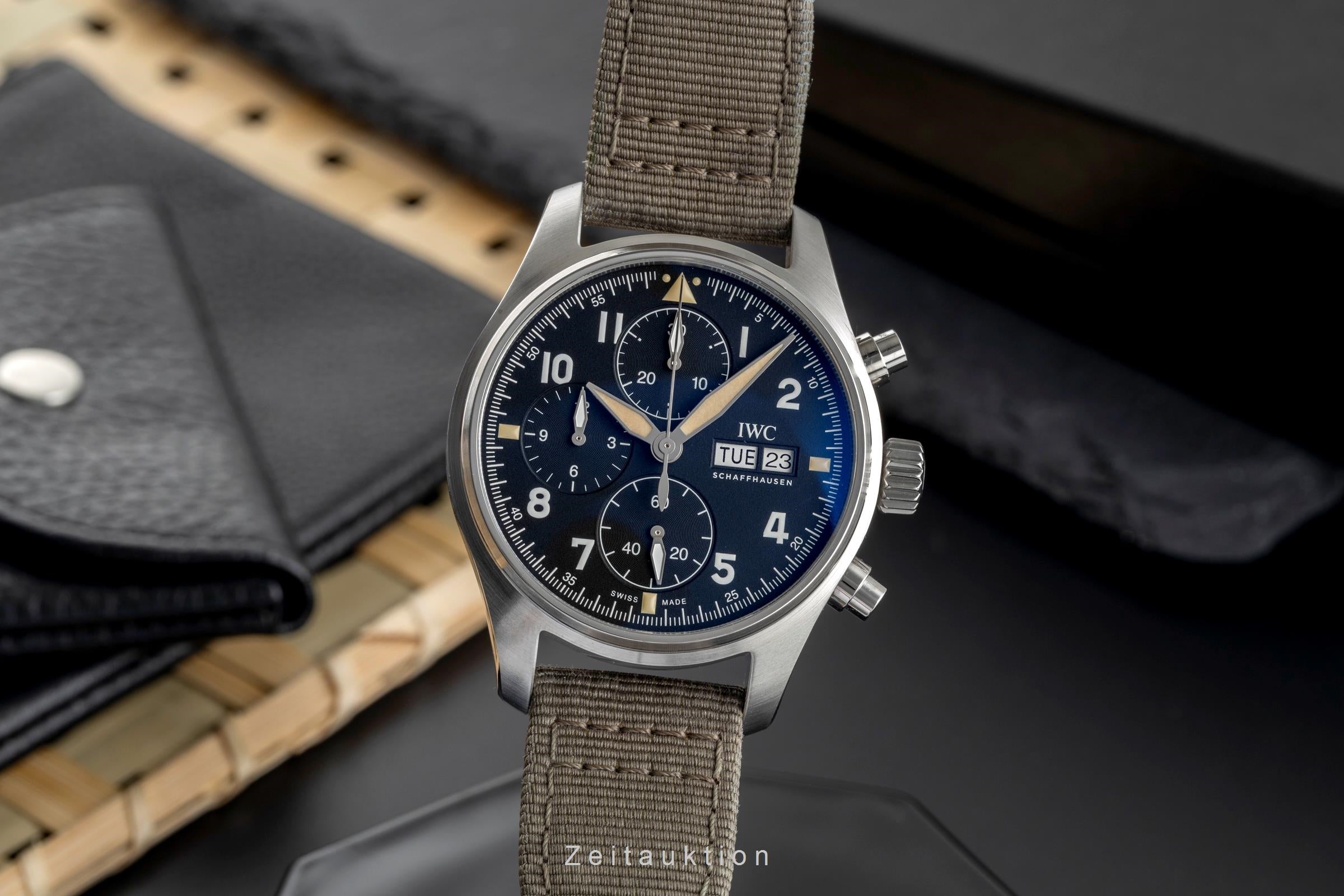 IWC Fliegerchronograph chronograph steel automatic men's watch IW387901 LP: 7300EUR  [2504136]
