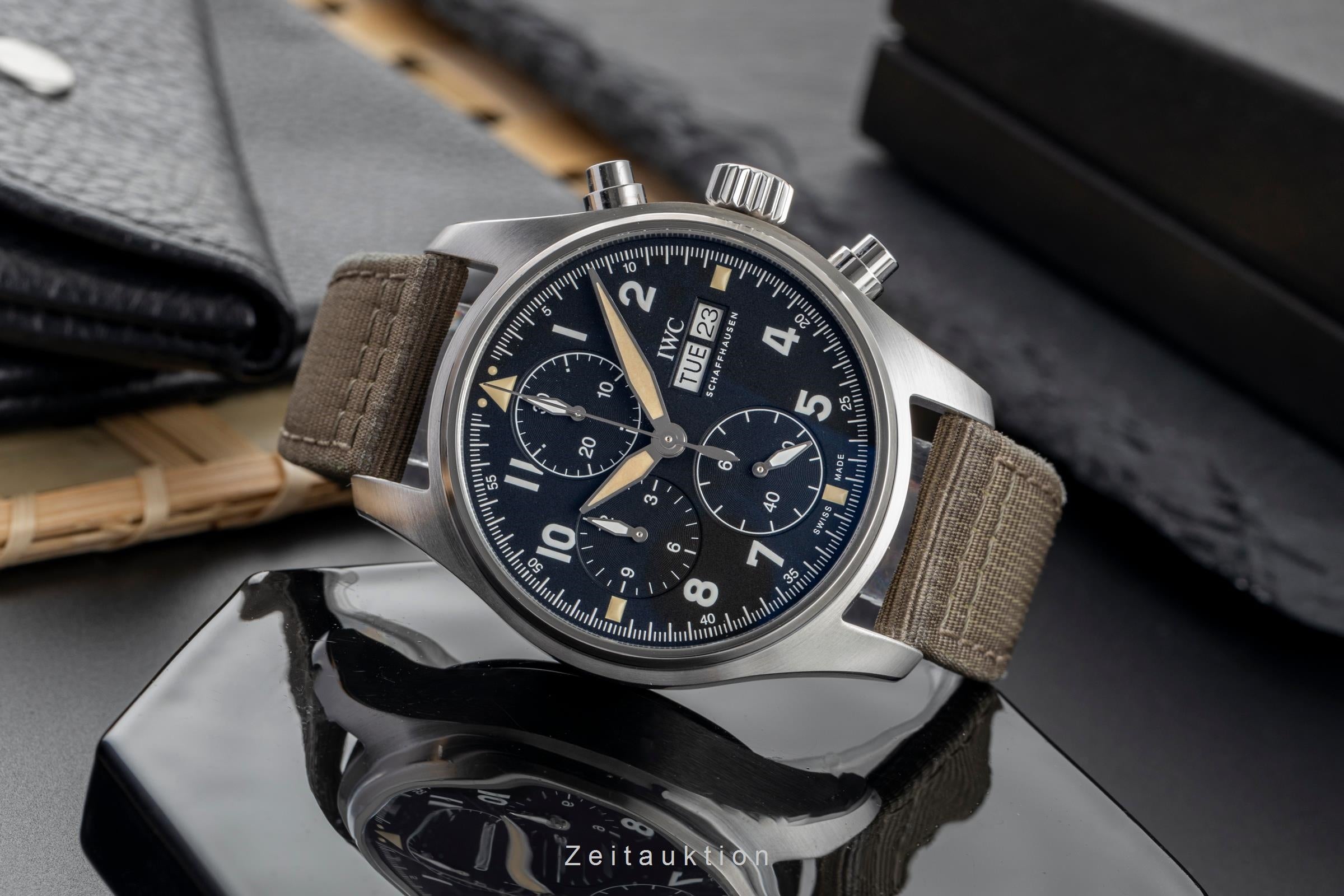 IWC Fliegerchronograph cronografo acciaio automatismo orologio da uomo IW387901 LP: 7300EUR  [2504136]