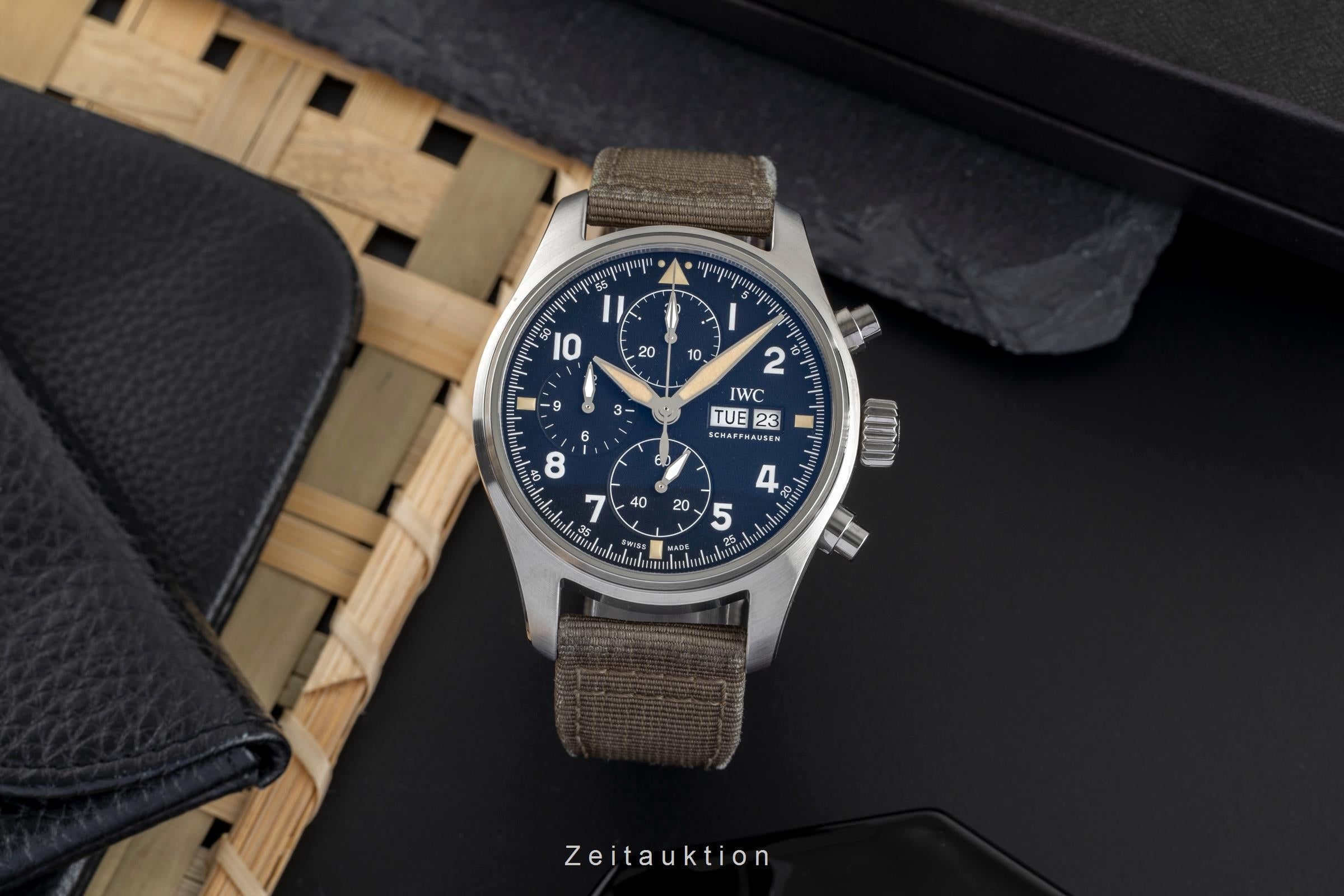 IWC Fliegerchronograph cronografo acciaio automatismo orologio da uomo IW387901 LP: 7300EUR  [2504136]