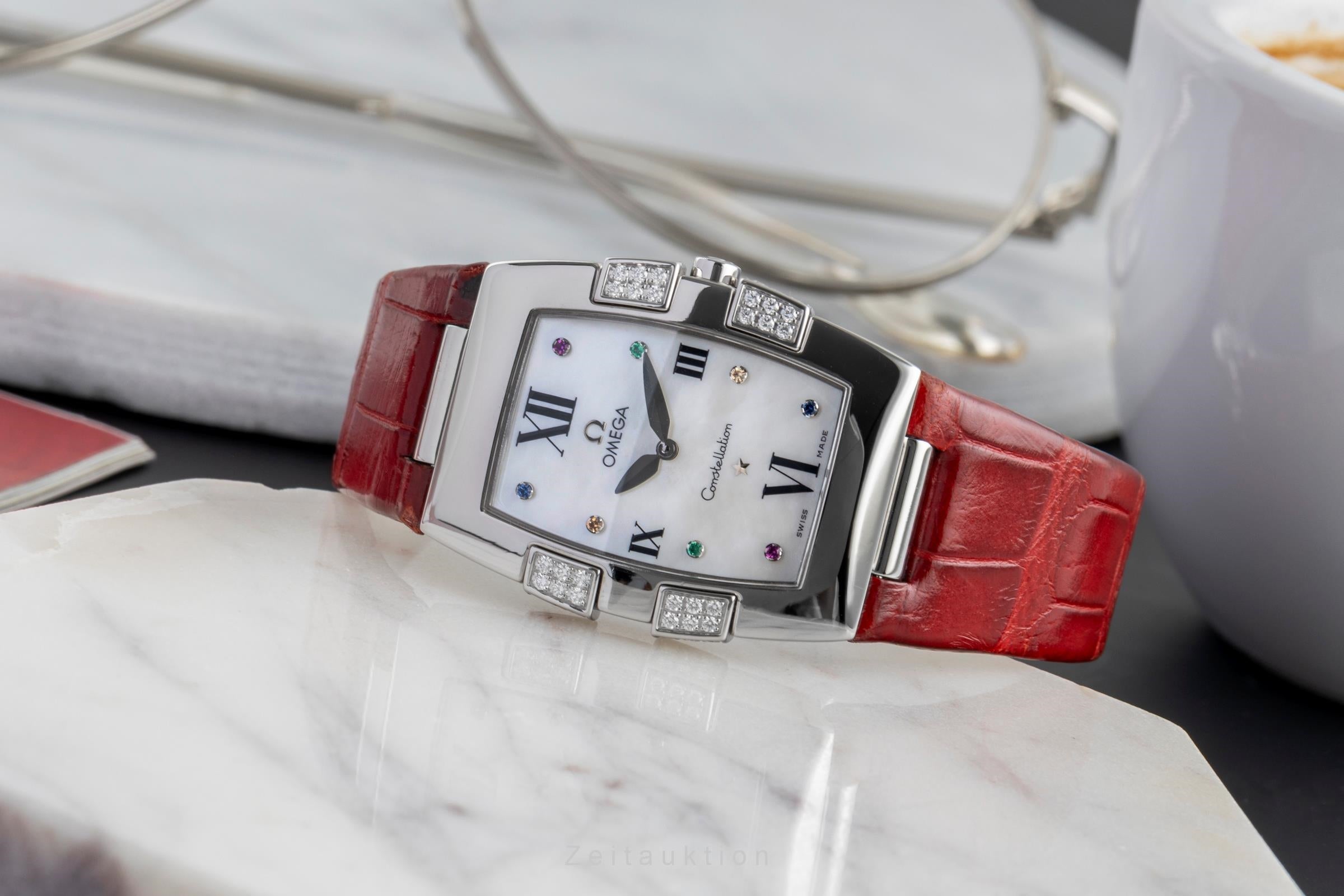 Omega Constellation Stahl MOP Diamonds Quarz Damenuhr Ref. 1886.79.40  [2504141]