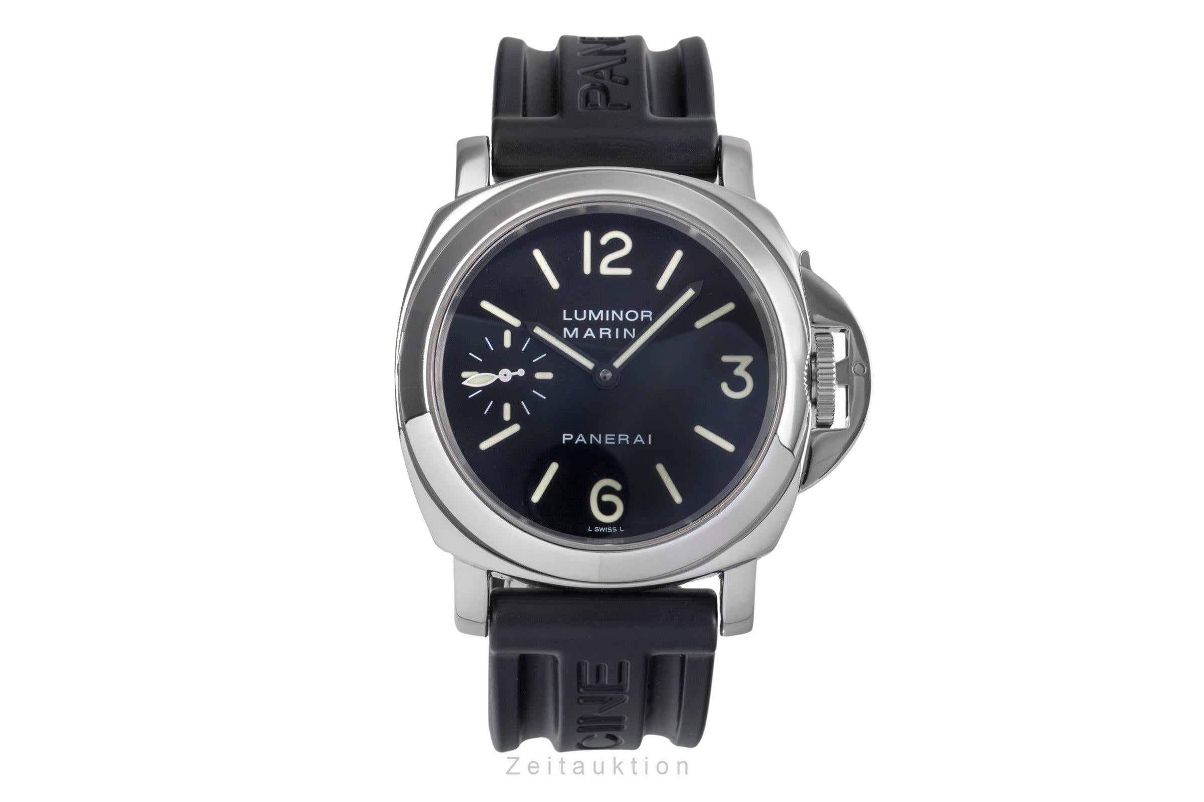 Panerai Luminor Marina acier à remontage manuel montre pour hommes PAM00001 LP: 6200EUR  [2504151]