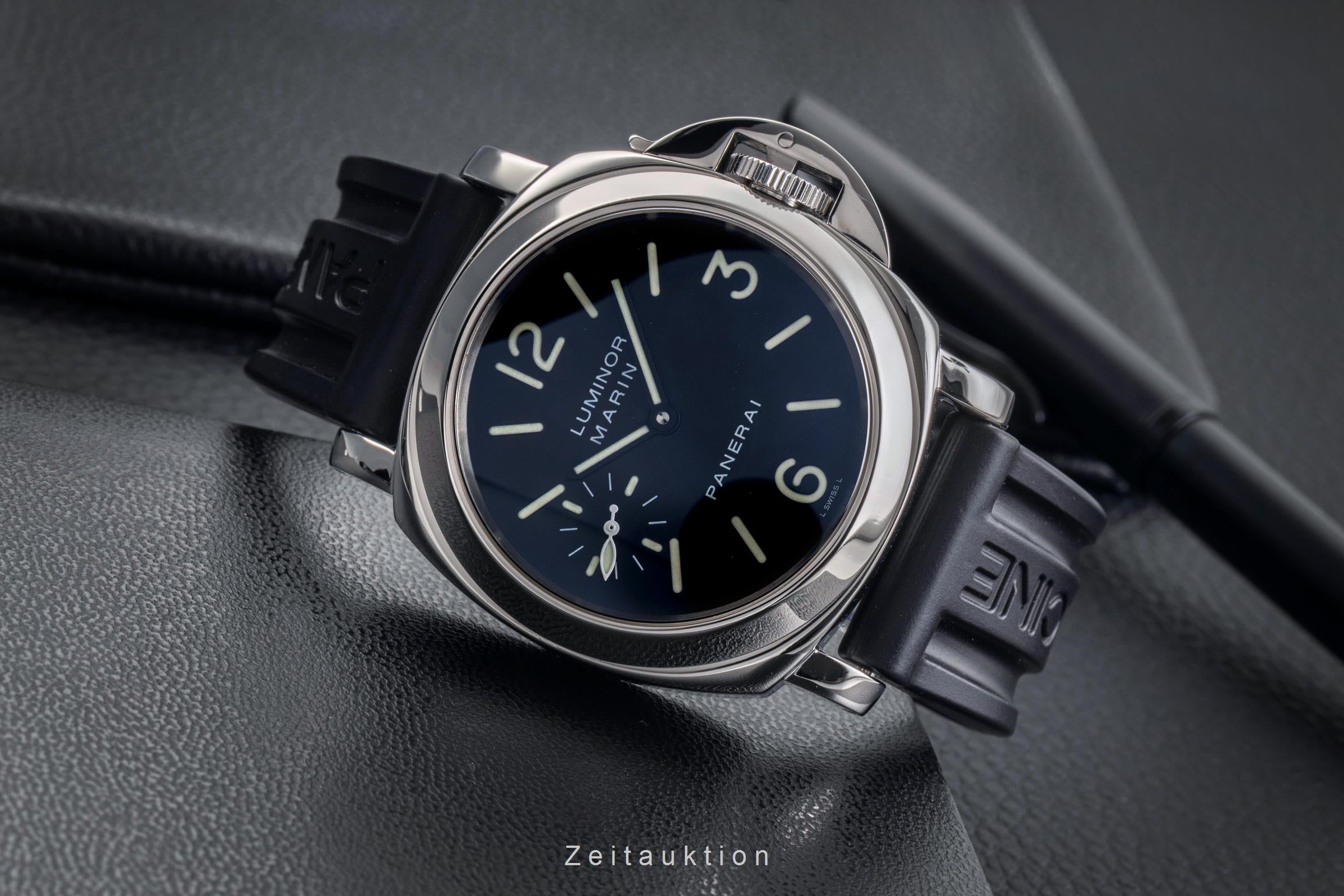 Panerai Luminor Marina acier à remontage manuel montre pour hommes PAM00001 LP: 6200EUR  [2504151]