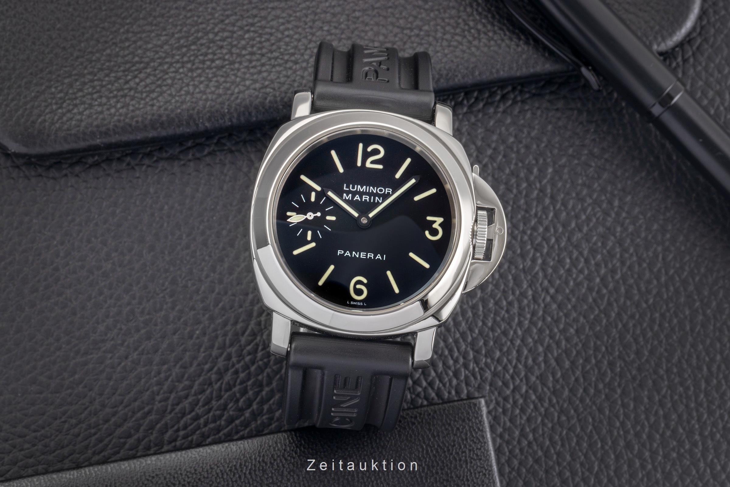 Panerai Luminor Marina acier à remontage manuel montre pour hommes PAM00001 LP: 6200EUR  [2504151]