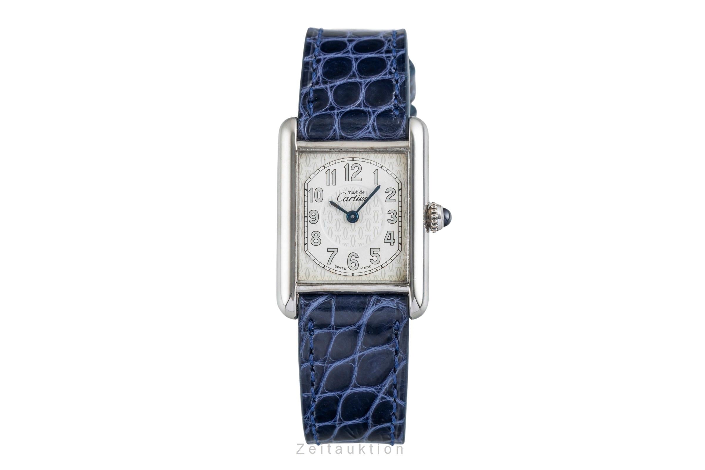 Cartier must Tank SM 925 Silber vergoldet Quarz Damenuhr  Ref. W1014254 2416 [2504157]