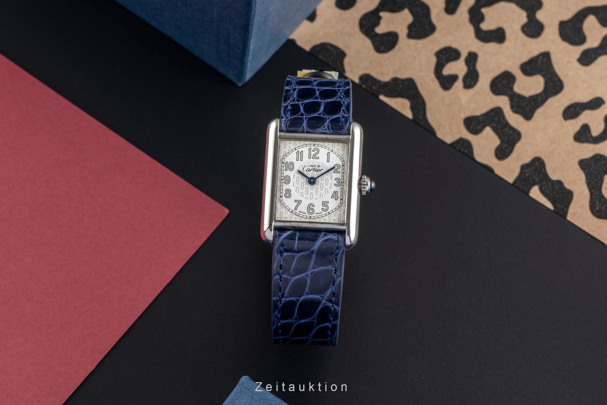 Cartier must Tank SM 925 Silber vergoldet Quarz Damenuhr  Ref. W1014254 2416 [2504157]
