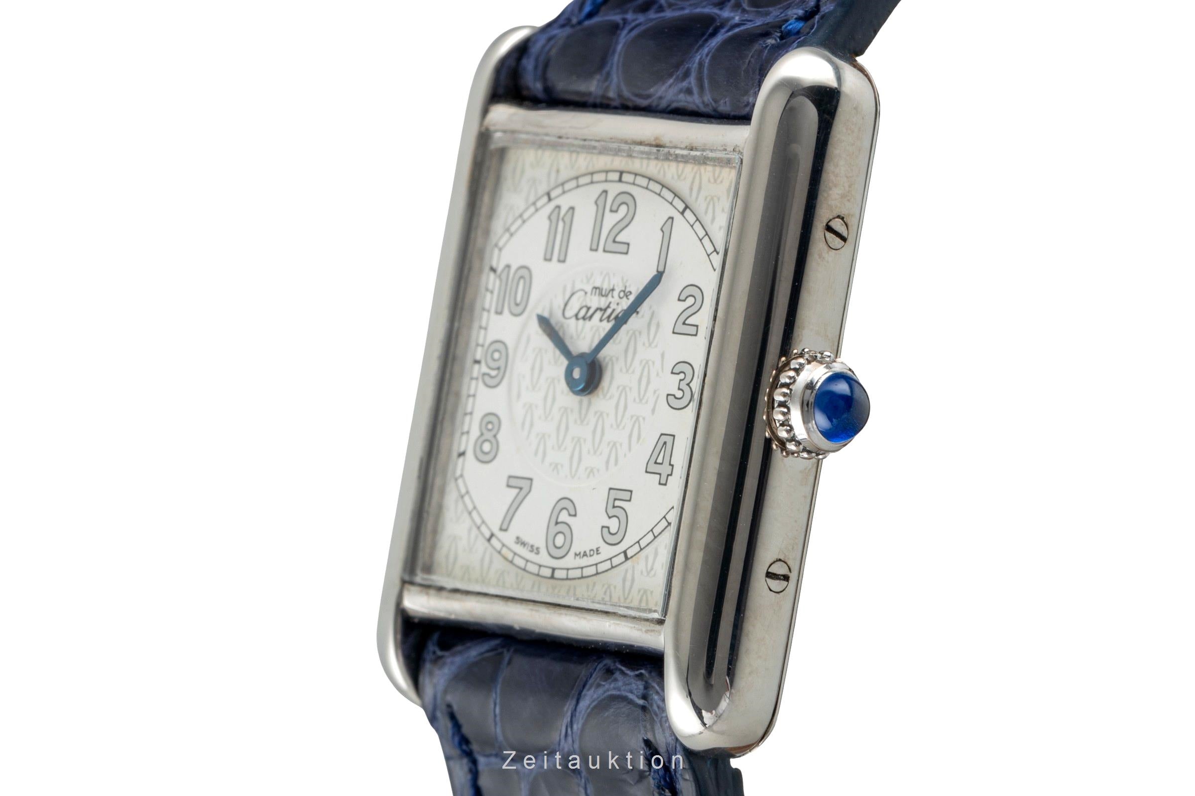 Cartier must Tank SM 925 Silber vergoldet Quarz Damenuhr  Ref. W1014254 2416 [2504157]