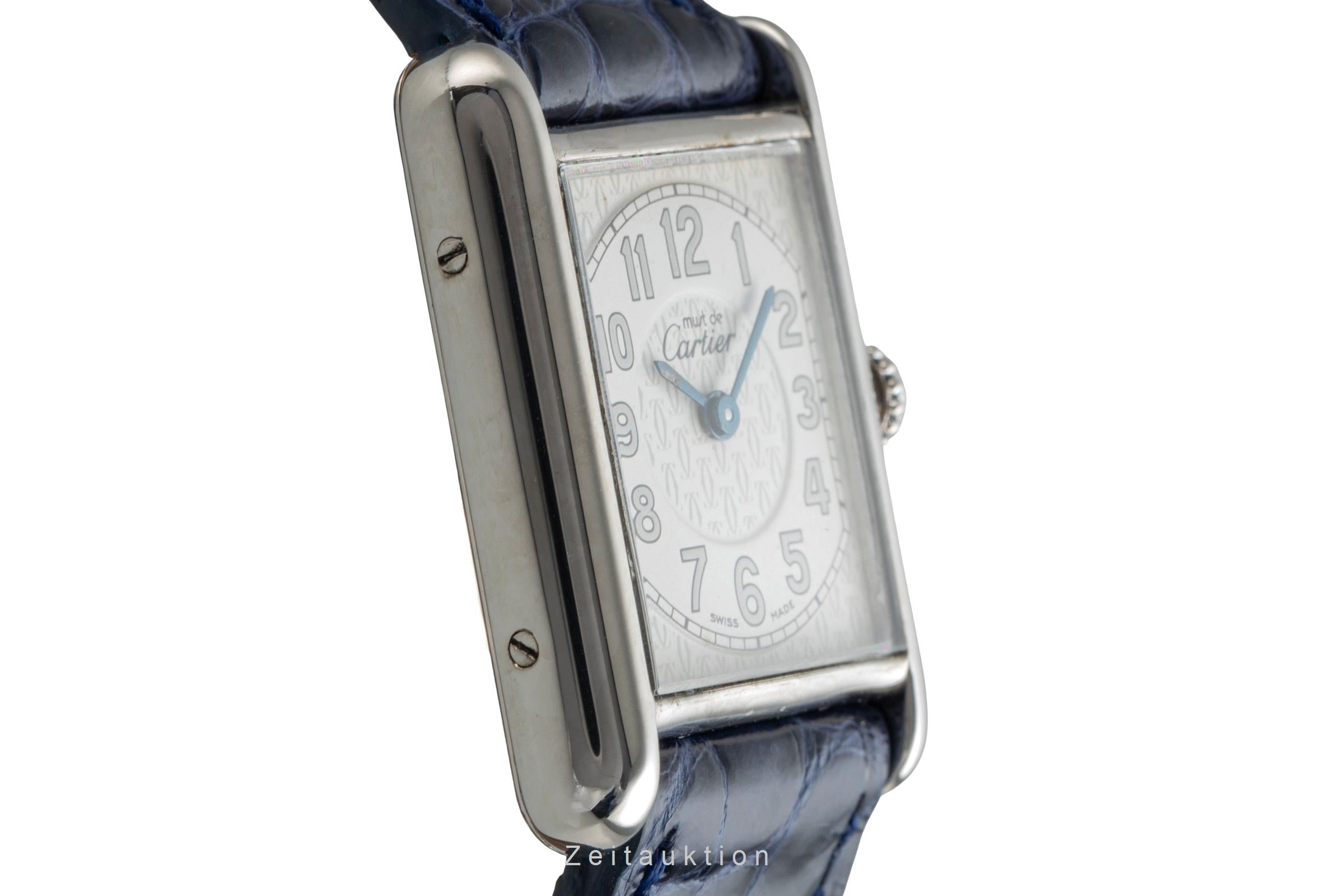 Cartier must Tank SM 925 Silber vergoldet Quarz Damenuhr  Ref. W1014254 2416 [2504157]