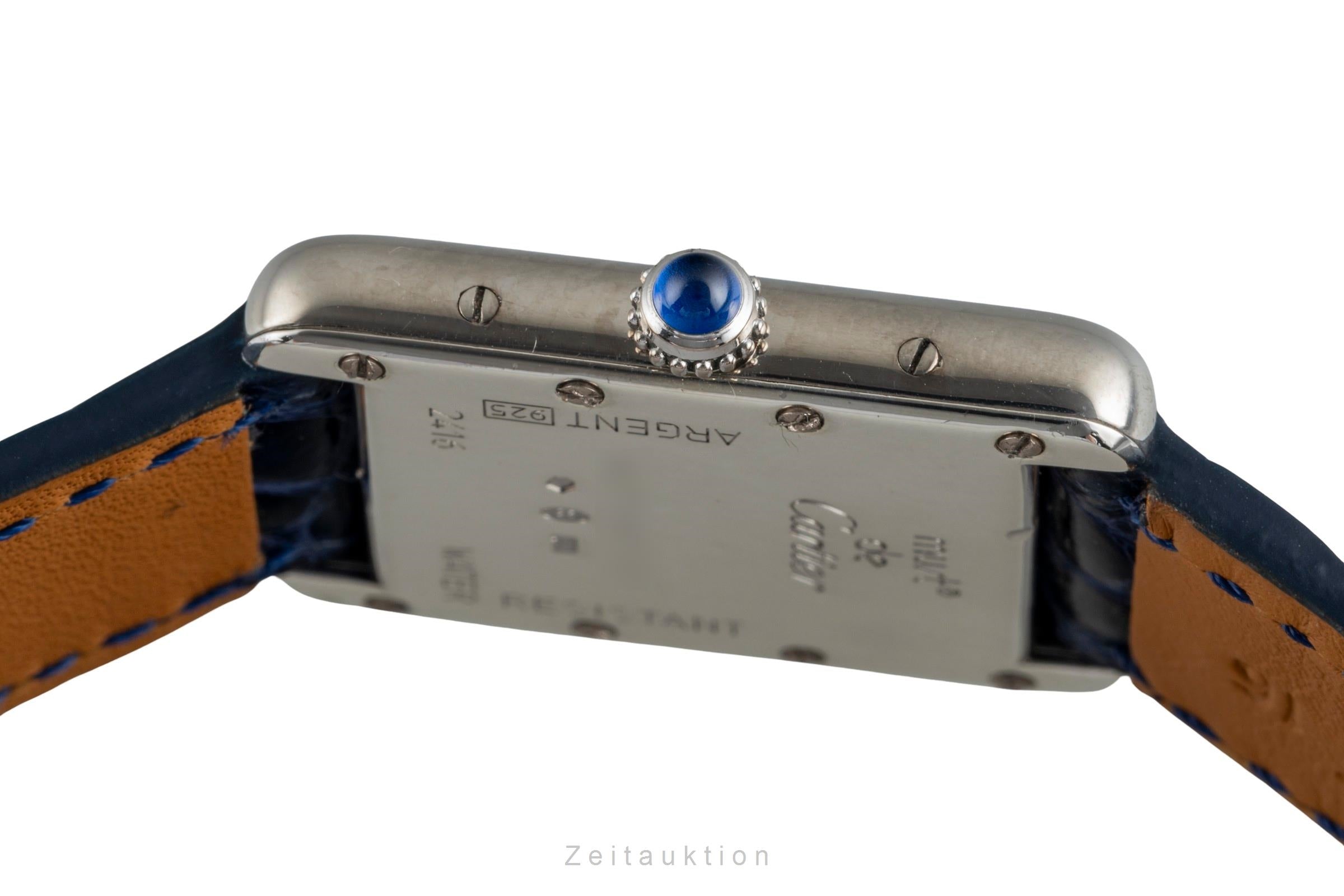 Cartier must Tank SM 925 Silber vergoldet Quarz Damenuhr  Ref. W1014254 2416 [2504157]