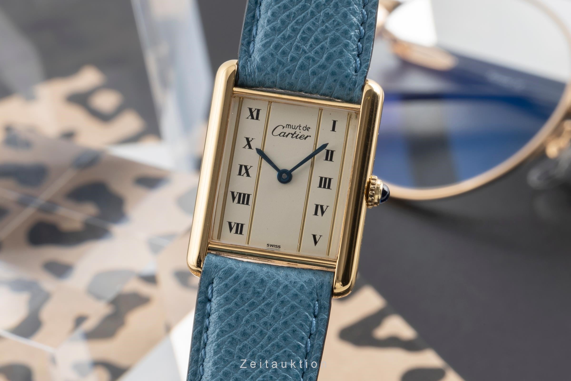 Cartier Tank LM Must de Cartier Silber Vermeil Medium Size Ref. W1002653 590005 [2504162]