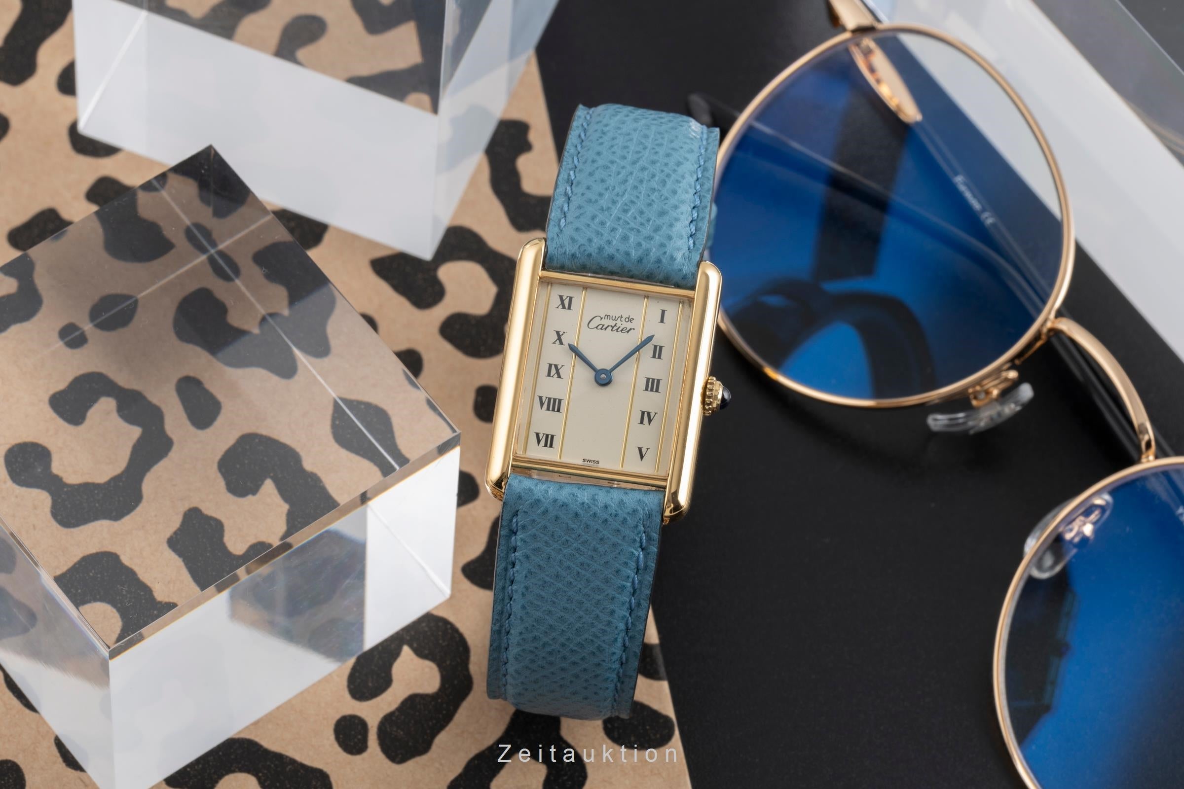 Cartier Tank silver-gilt quartz Kal. 90 Ref. 590005, W1002653